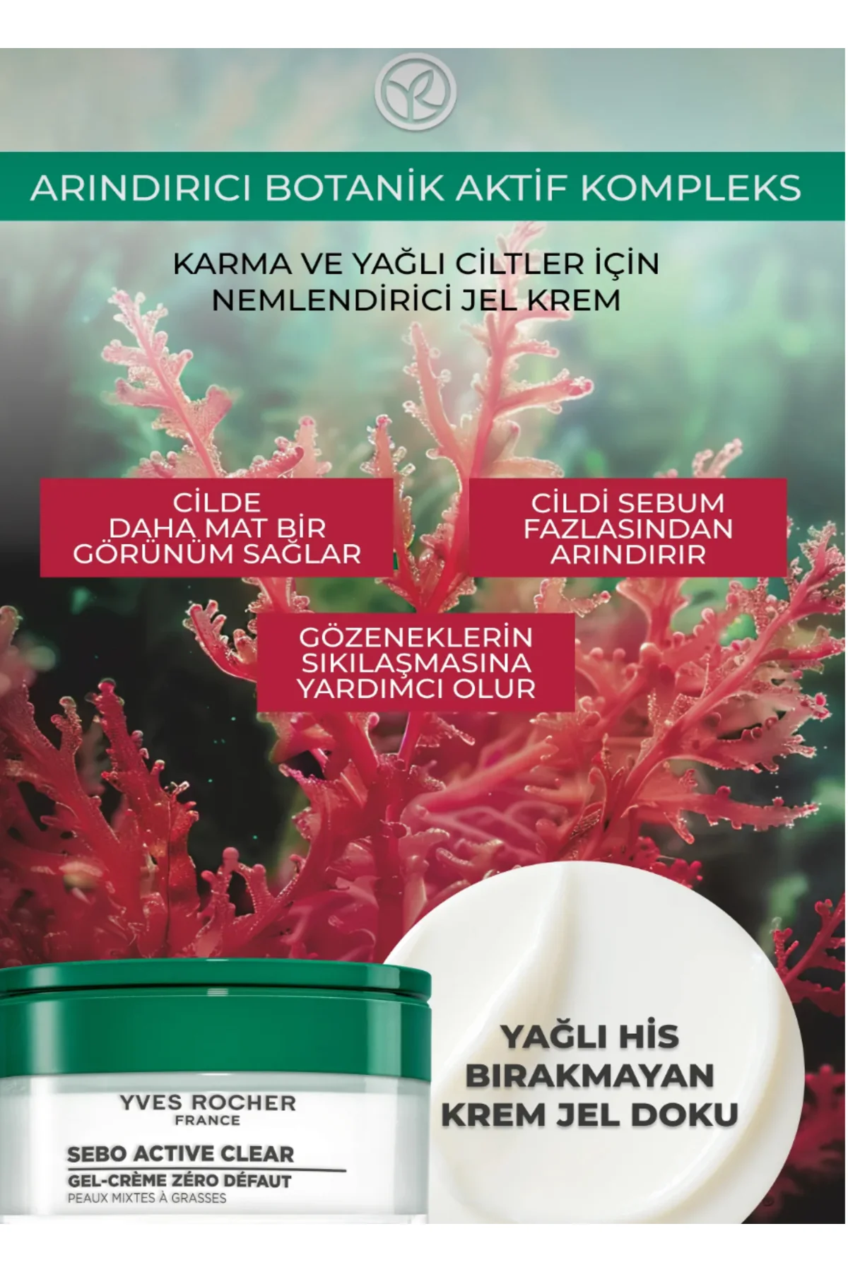 Karma Ve Yağlı Ciltler Için Sebo Vegetal Jel Krem - Çinko & Salisilik Asit-50 ml
