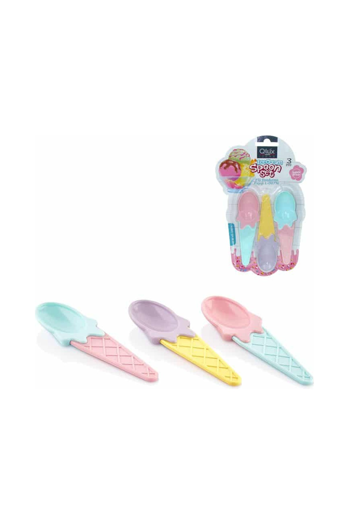 Just Cheap Store Karnaval Dondurma Kaşiği 3 Adet Royaleks-L716