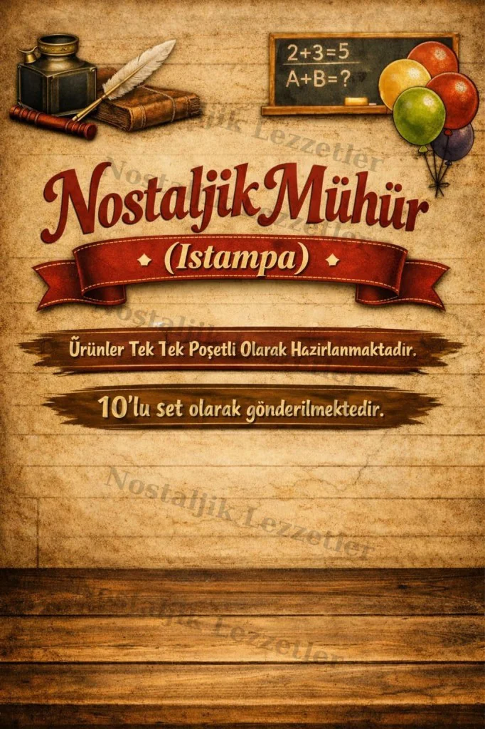 Karne Hediyesi 10 Set Nostaljik Mühür (Istampa) ve Tebrik Kartı