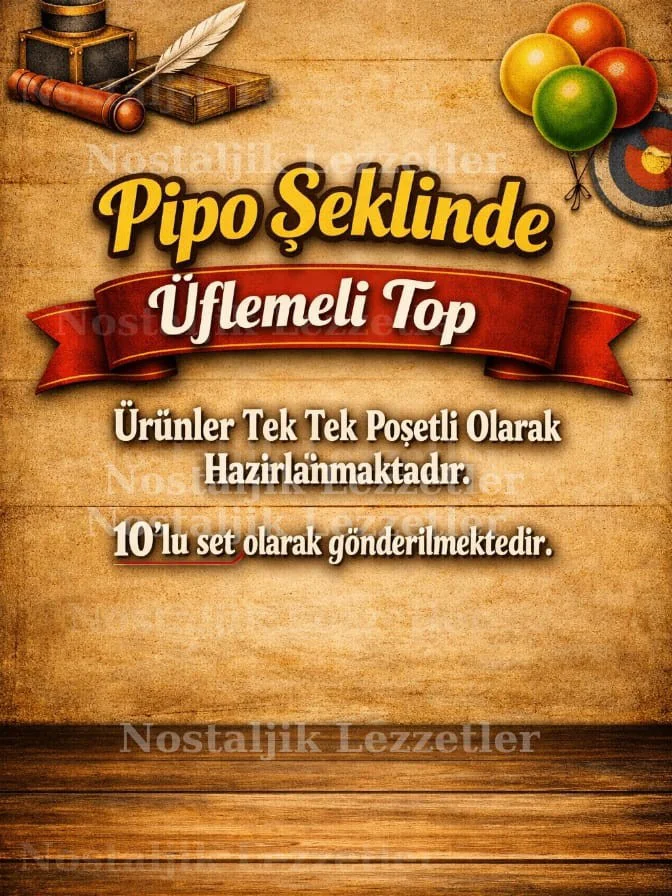 Karne Hediyesi 10 Set Pipo Şeklinde Üflemeli Top ve Tebrik Kartı Karne Hediyesi 10 Set Pipo Şeklinde Üflemeli Top ve Tebrik Kartı