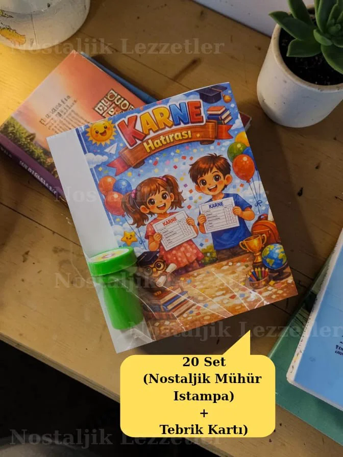 Karne Hediyesi 20 Set Nostaljik Mühür (Istampa) ve Tebrik Kartı