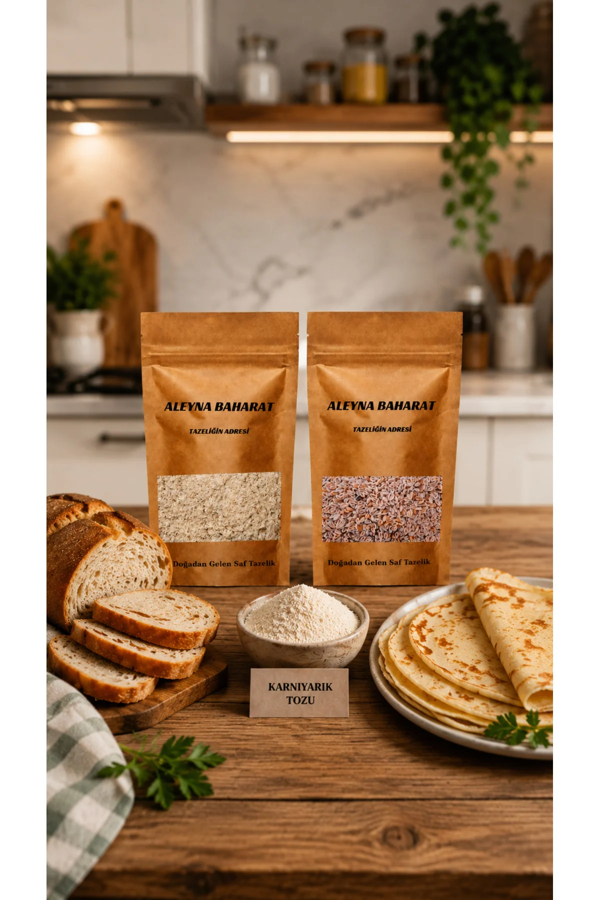Karnıyarık Otu Tohumu (Psyllium) Tozu 100 Gr + Karnıyarık Otu Toh