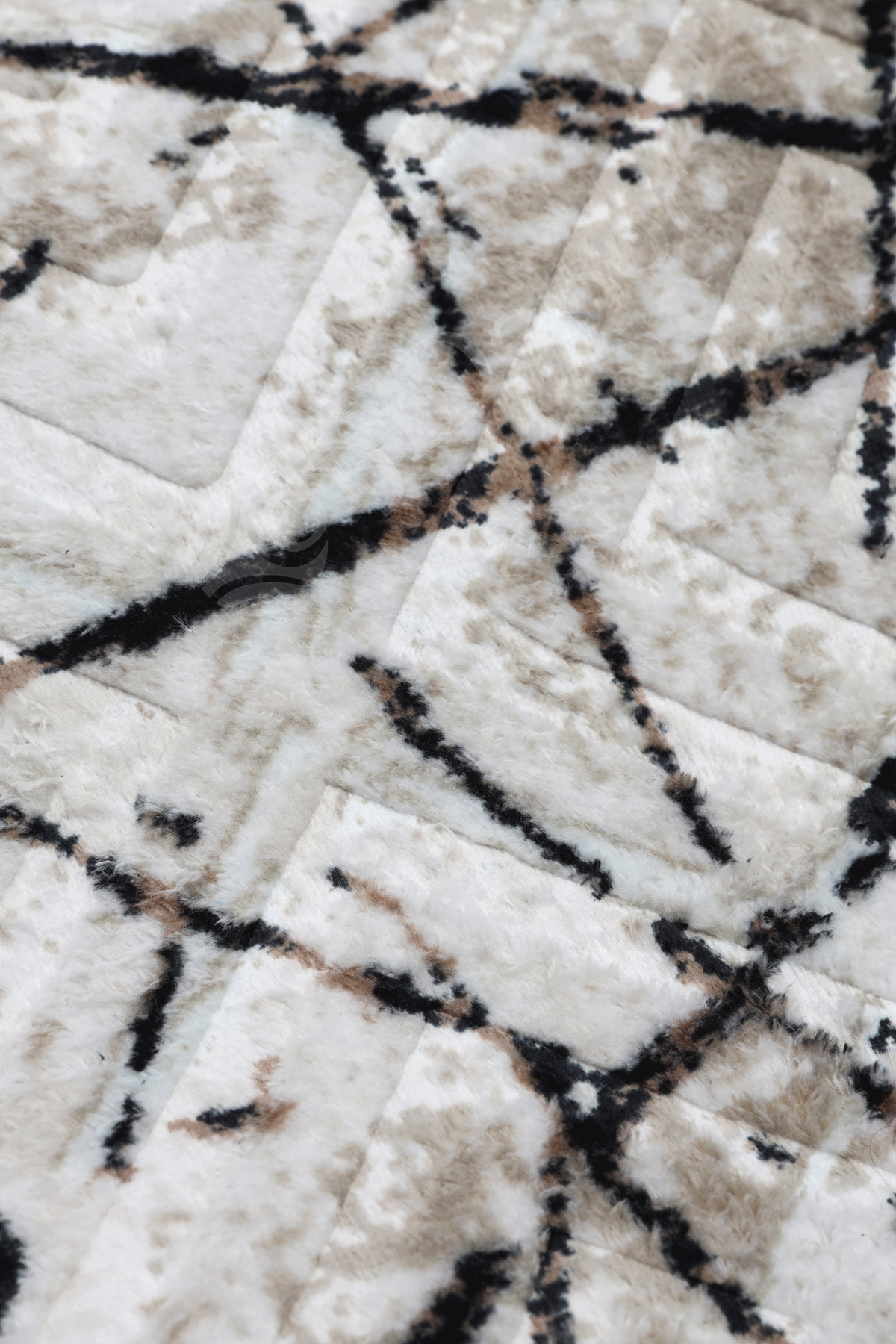Karo Yuvarlak Halı Vizon Banyo Halısı Saçaklı 90X90