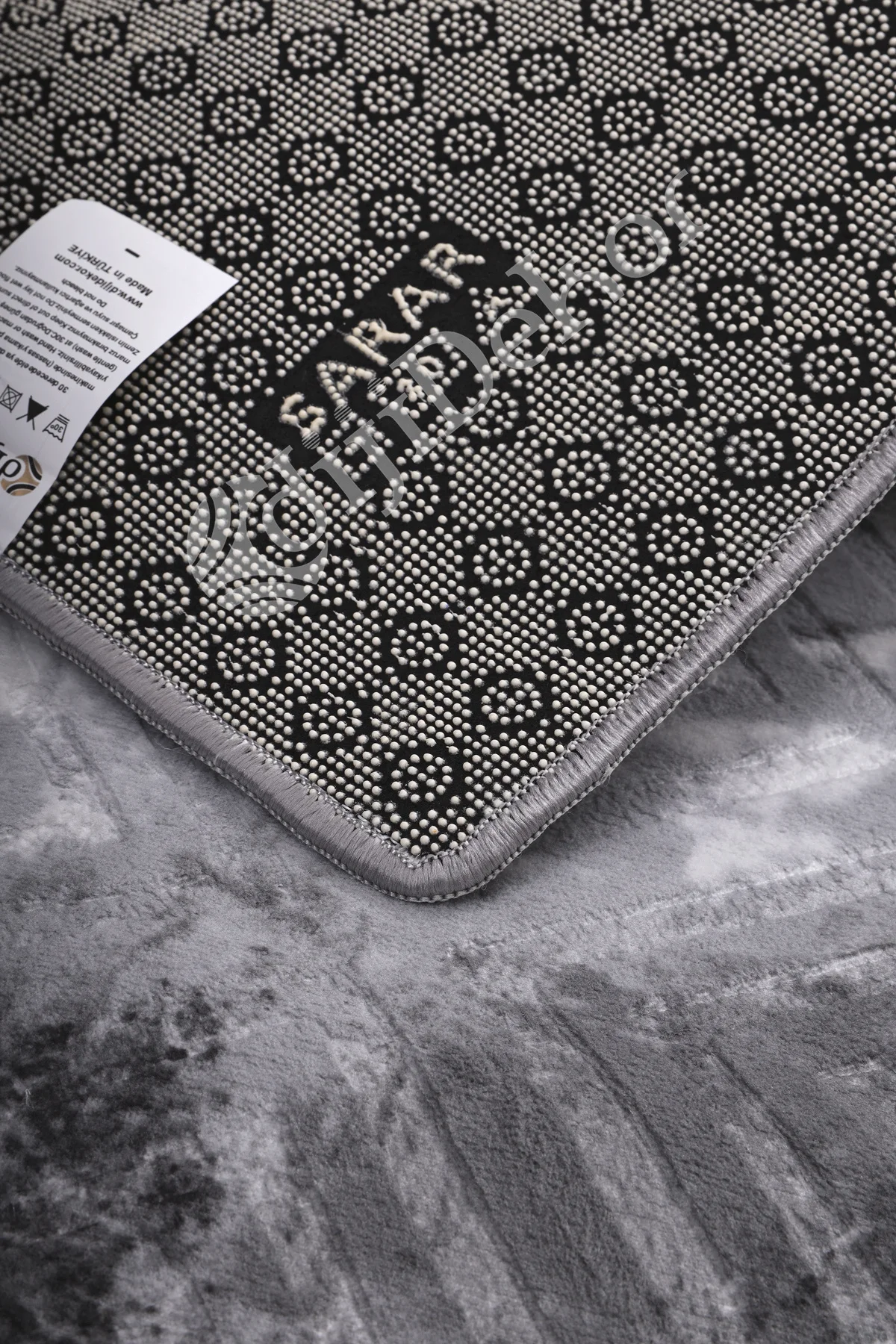 KAROBİ Halı ANTRASİT Yıkanabilir Kaymaz Kesme Halı Yolluk 80x400