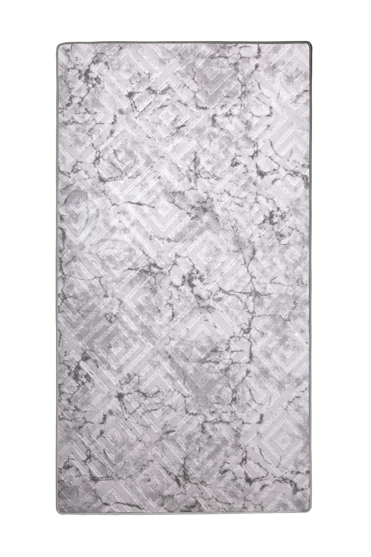 KAROBİ Halı GRİ Yıkanabilir Kaymaz Kesme Halı Yolluk 60x100
