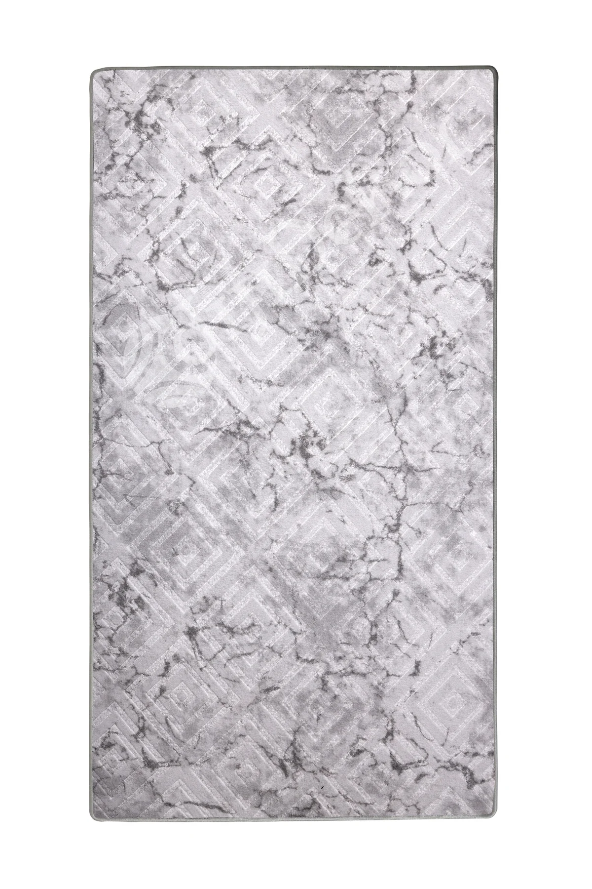 KAROBİ Halı GRİ Yıkanabilir Kaymaz Kesme Halı Yolluk 60x650 - Görsel 2