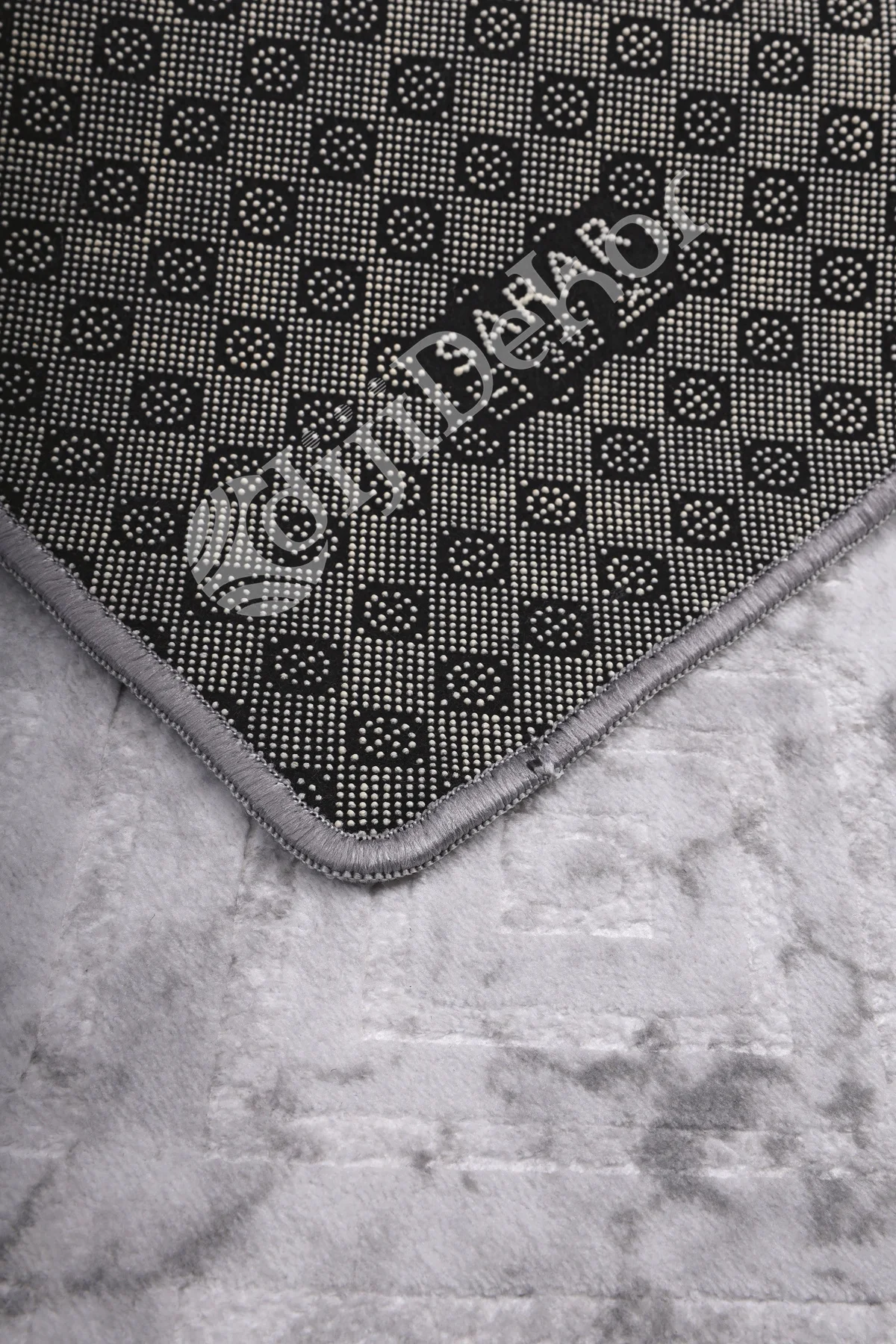 KAROBİ Halı GRİ Yıkanabilir Kaymaz Kesme Halı Yolluk 60x650 - Görsel 3