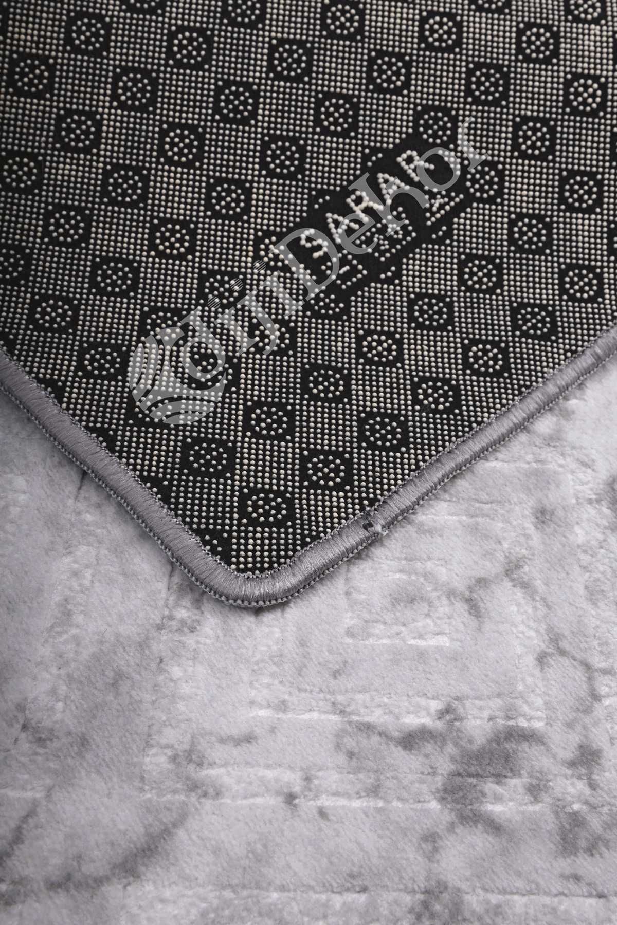 KAROBİ Halı GRİ Yıkanabilir Kaymaz Kesme Halı Yolluk 80x120