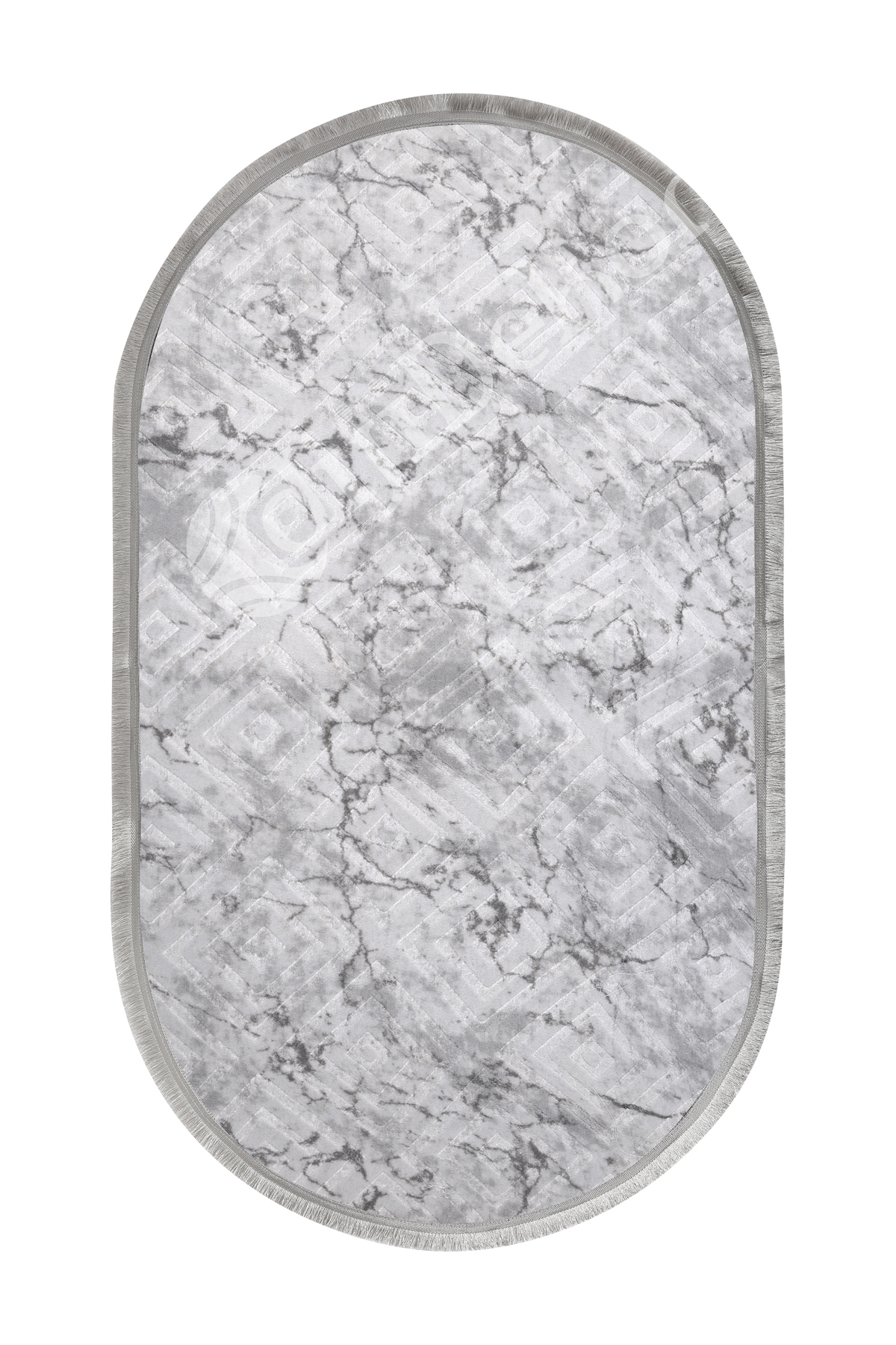KAROBİ Oval Saçaksız Halı GRİ Silinebilir Yolluk 150x200 Fiyatı, Yorumları ve Özellikleri