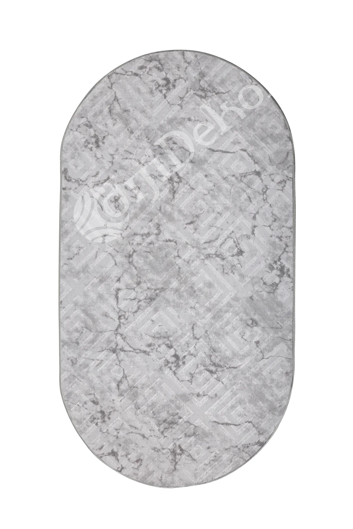 KAROBİ Oval Saçaksız Halı GRİ Silinebilir Yolluk 200x250 KAROBİ Oval Saçaksız Halı GRİ Silinebilir Yolluk 200x250