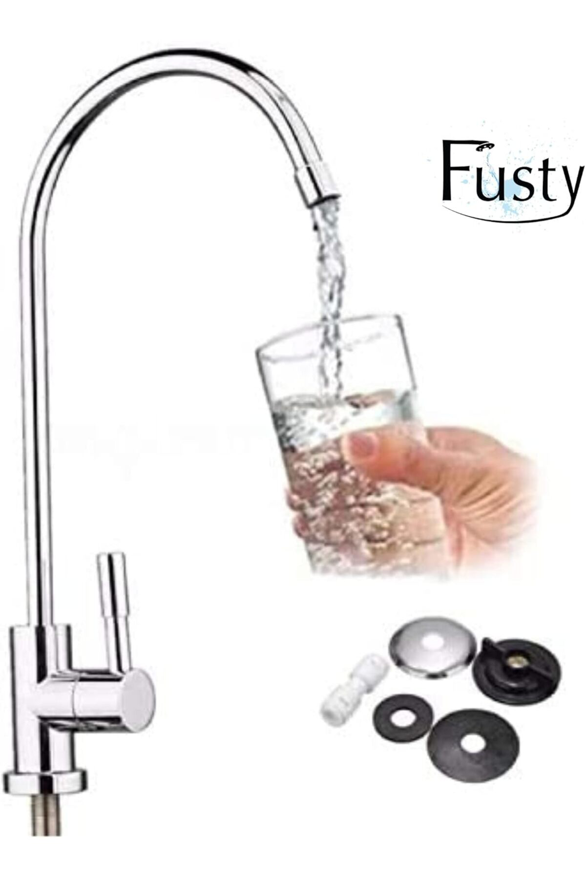 KarokTicaretSell FUSTY Krom Kaliteli Arıtma Musluğu - Tezgahüstü