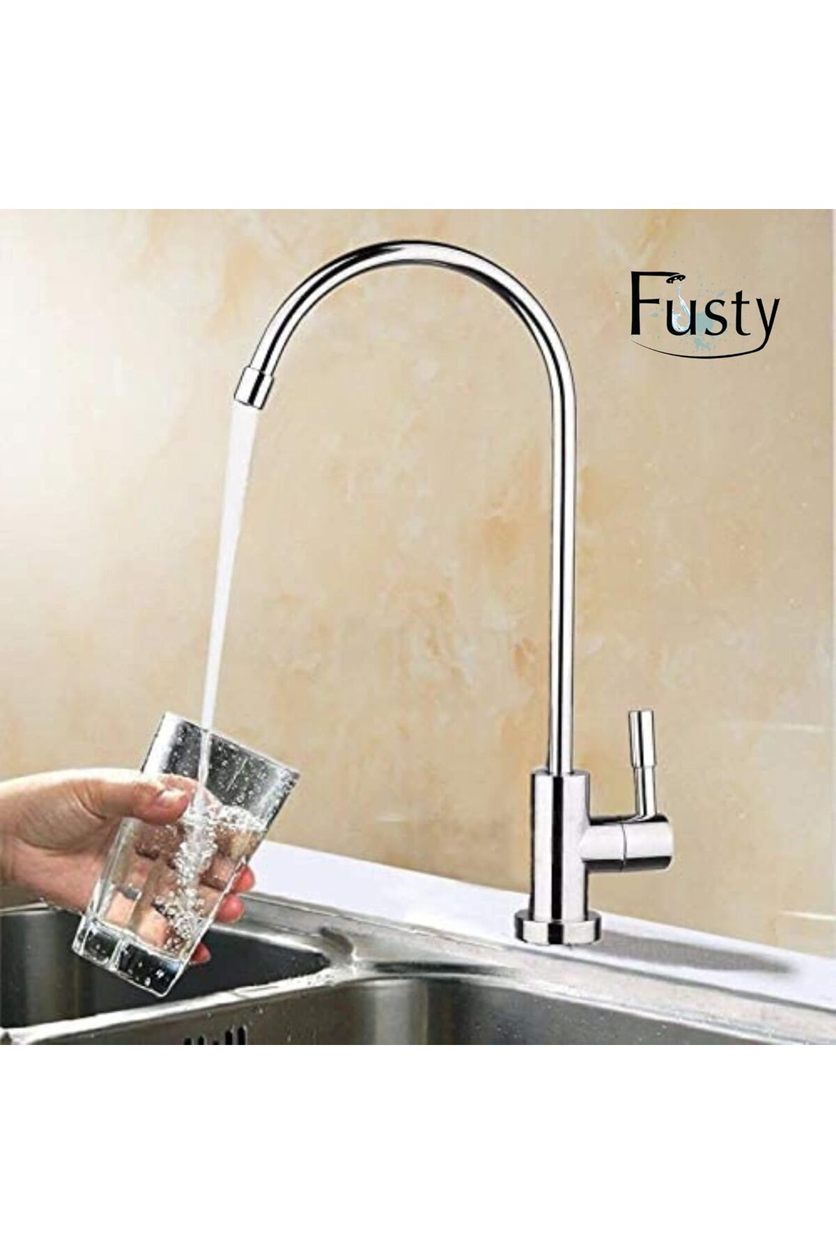 KarokTicaretSell FUSTY Krom Kaliteli Arıtma Musluğu - Tezgahüstü