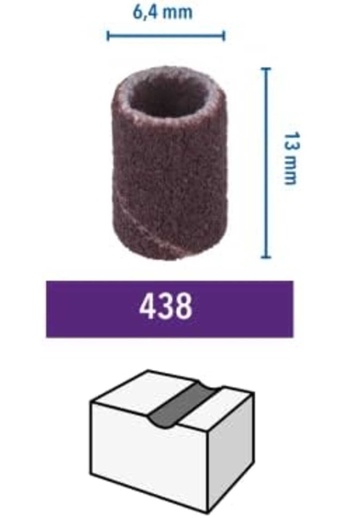 Karsell 438 Bant Zımpara 6,4 mm, 120 Kumlu, 6'lı 1220029