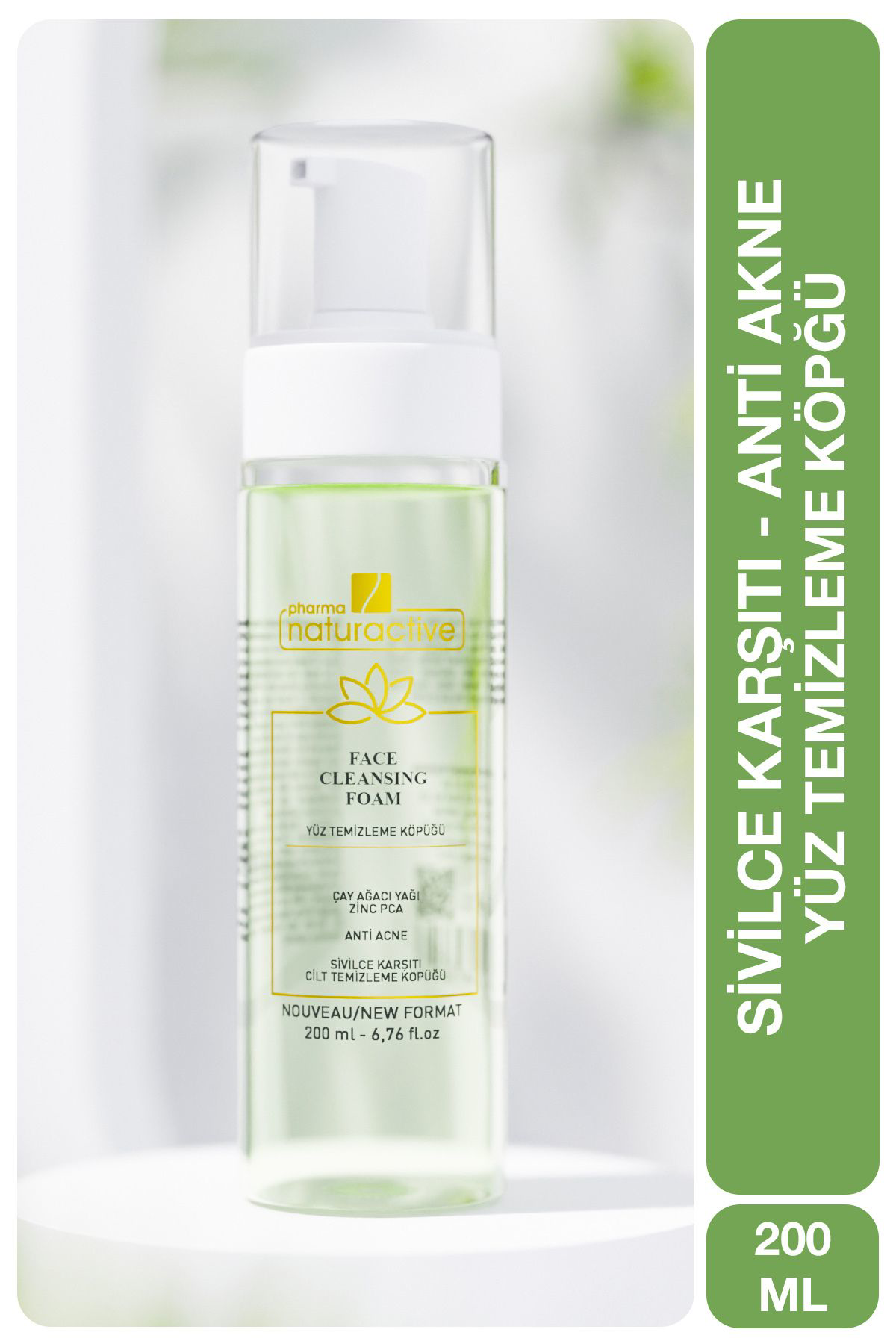 Pharmanaturactive Karşıtı Çay Ağacı Yağı & Zinc Pca Yüz Temizleme Köpüğü, 200Ml