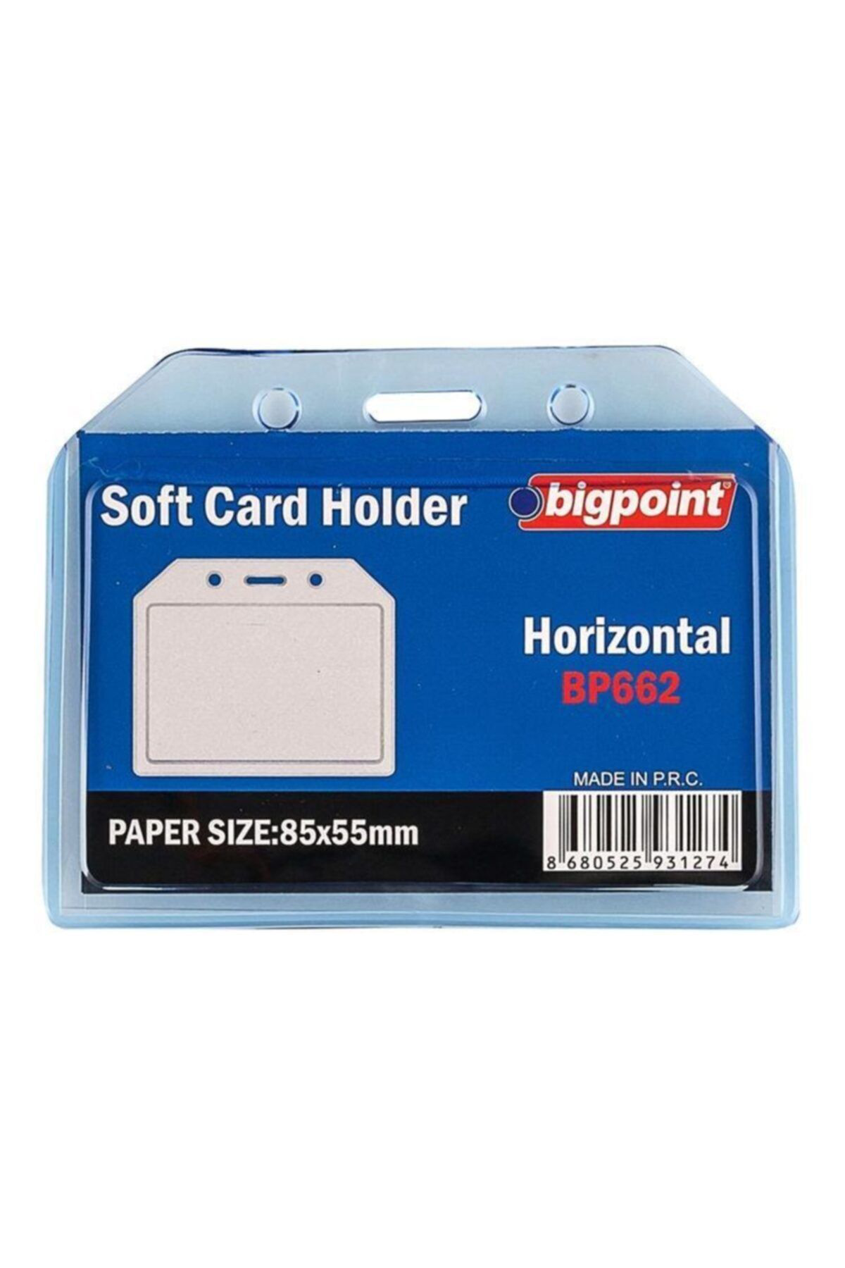 Bigpoint Kart Kabı Yatay Şeffaf 85X54mm