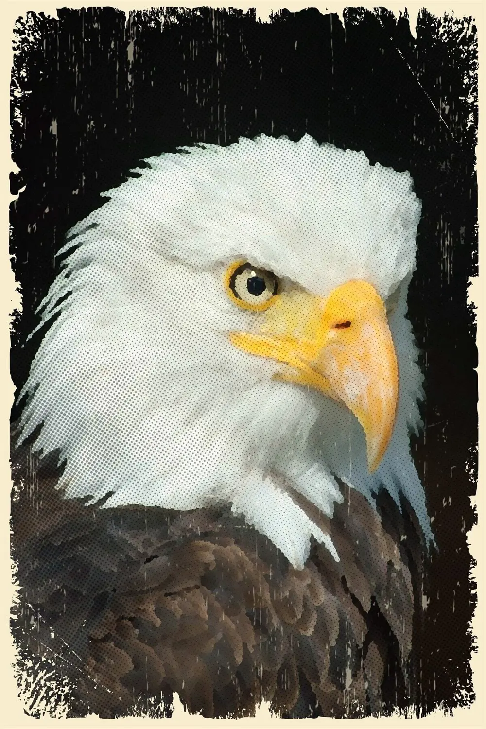 Kartal Ahşap Poster