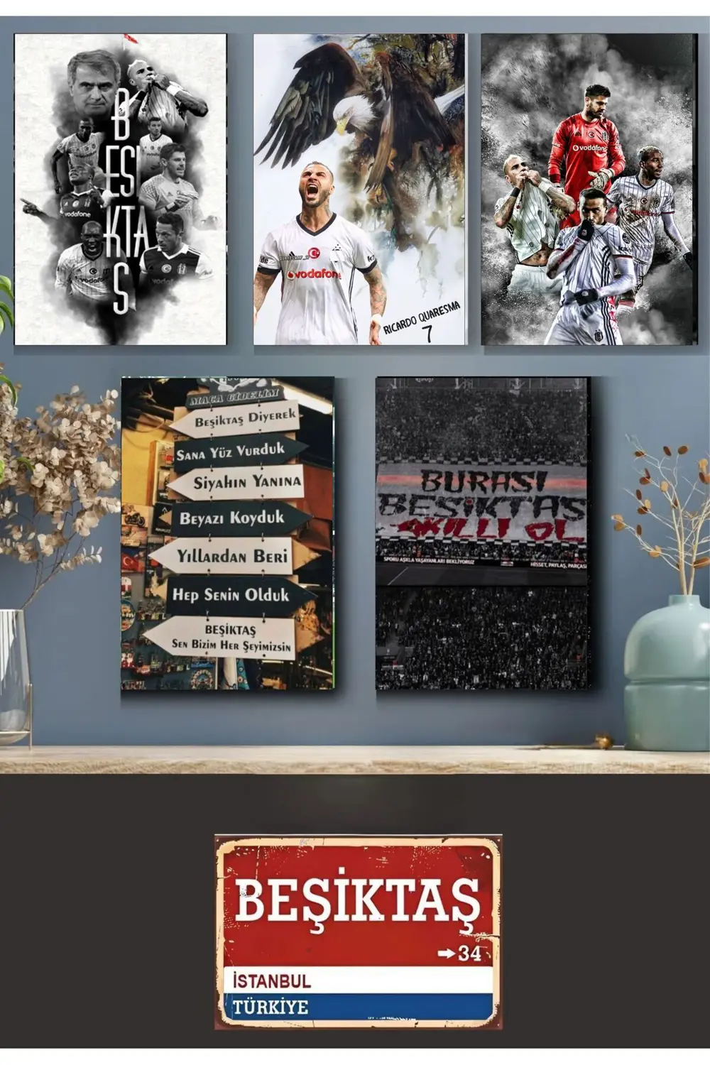 Kartal3 "beşiktâş" Tablo Seti Altılı Set 1'adet (20*30CM) 5'adet 