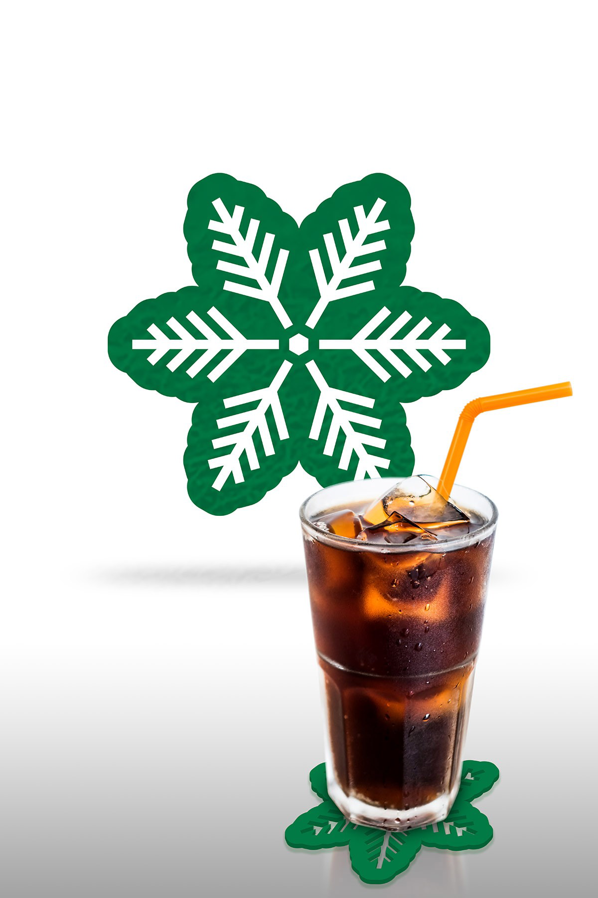 Artikel Kartanesi -2 Desenli Yeşil Keçe Bardak Altliği 6'Li Takim, Ofis A