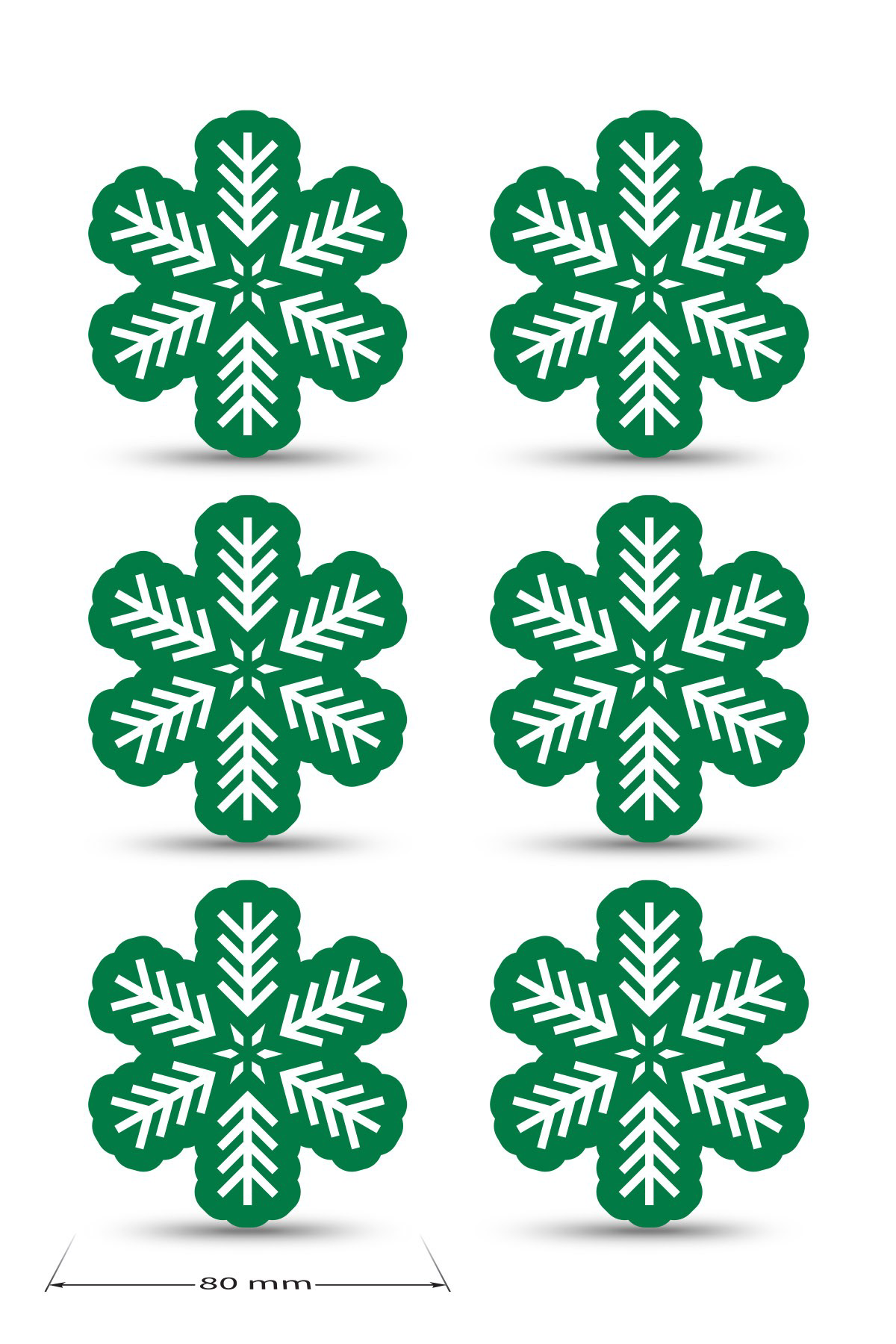 Artikel Kartanesi -4 Desenli Yeşil Keçe Bardak Altliği 6'Li Takim, Ofis A