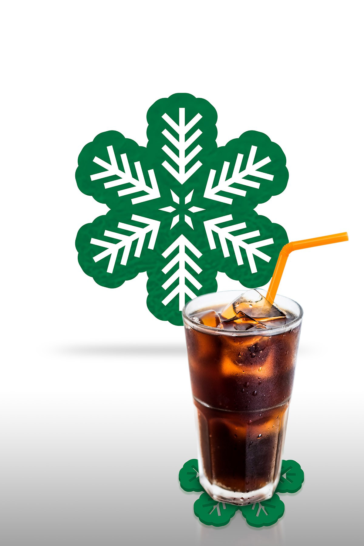 Artikel Kartanesi -4 Desenli Yeşil Keçe Bardak Altliği 6'Li Takim, Ofis A