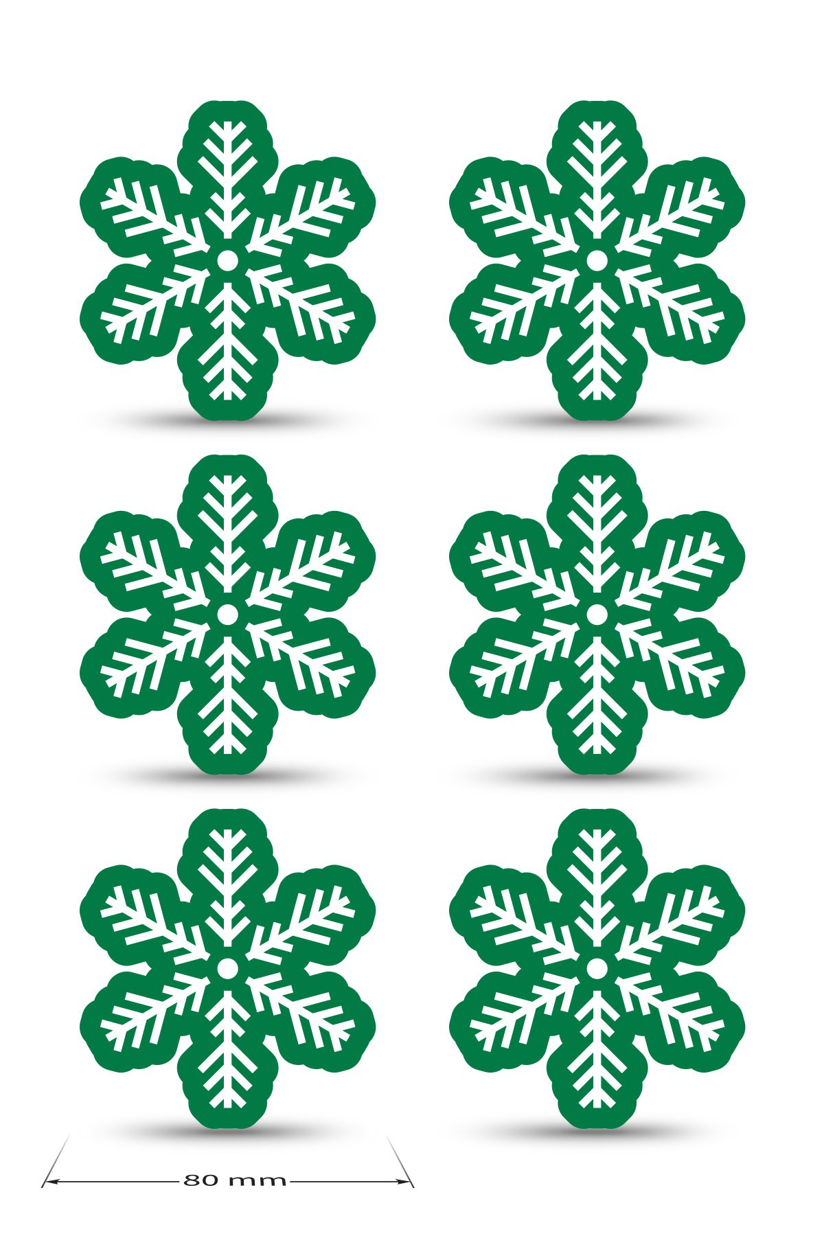 Artikel Kartanesi -5 Desenli Yeşil Keçe Bardak Altlığı 6'Lı Takım, Ofis A