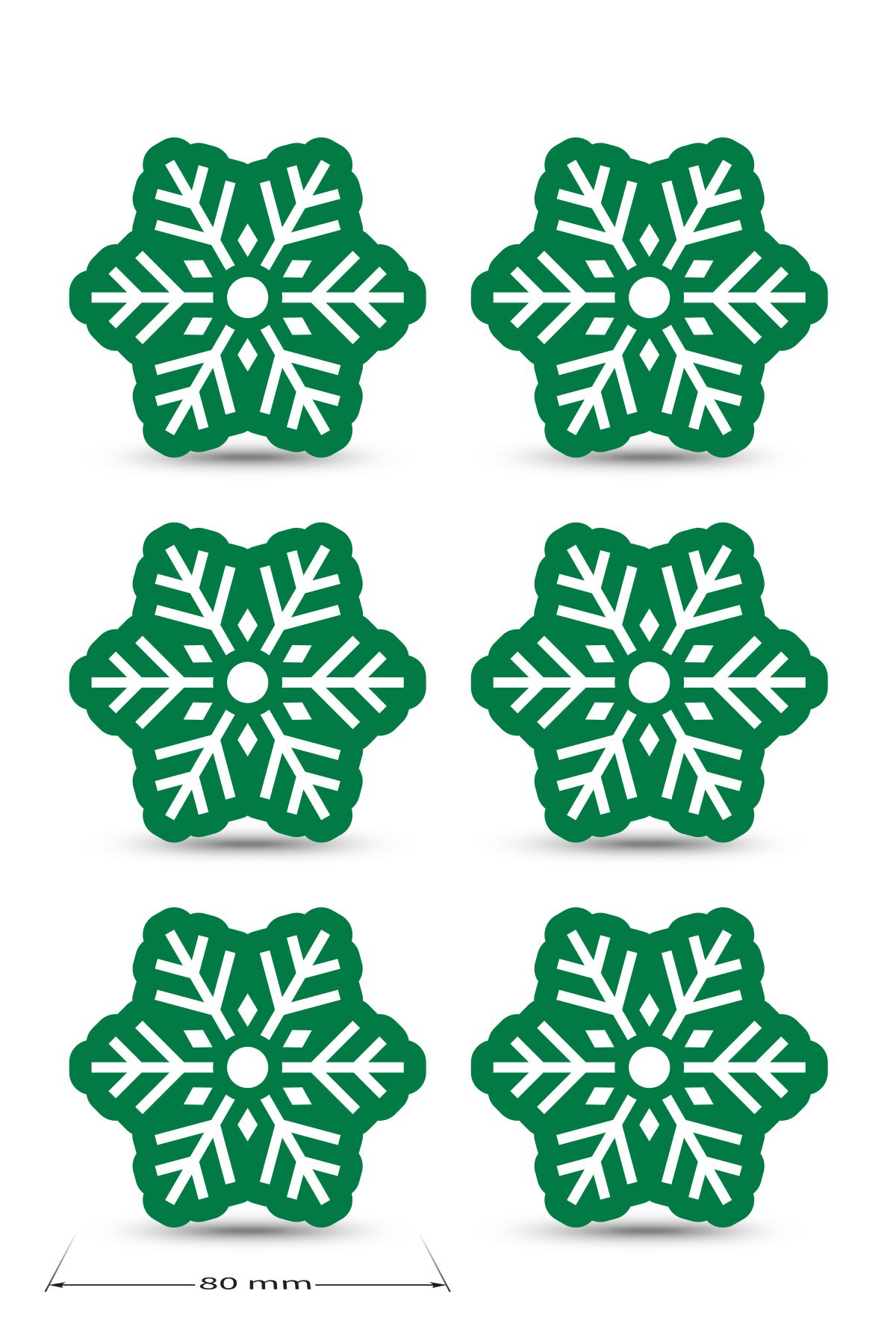 Artikel Kartanesi -6 Desenli Yeşil Keçe Bardak Altliği 6'Li Takim, Ofis A