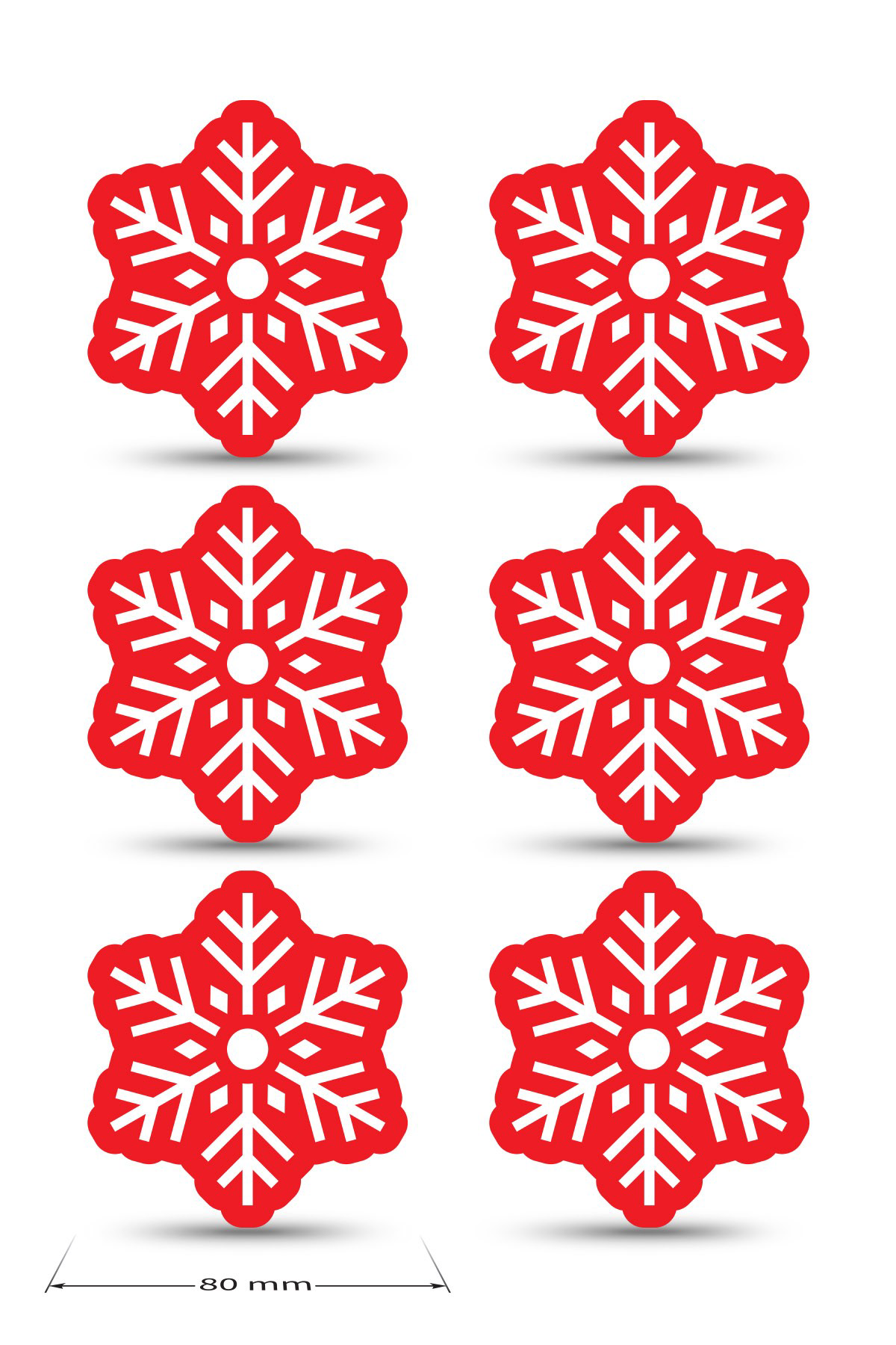 Artikel Kartanesi -6 Desenli Kırmızı Keçe Bardak Altlığı 6'Lı Takım, Ofis