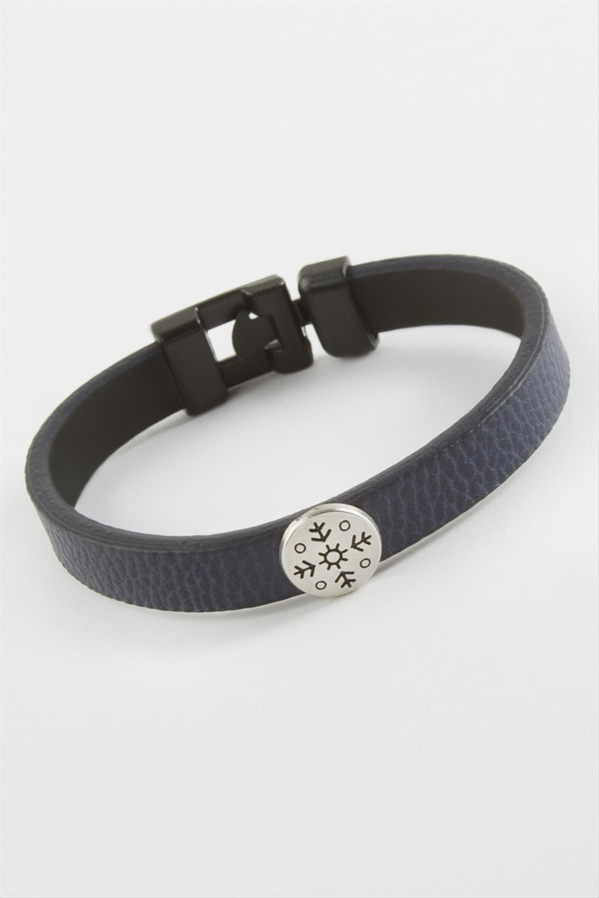 Kartanesi Kaliteli Suni Deri Bileklik Doğal Taş Bileklik Şık Tasa