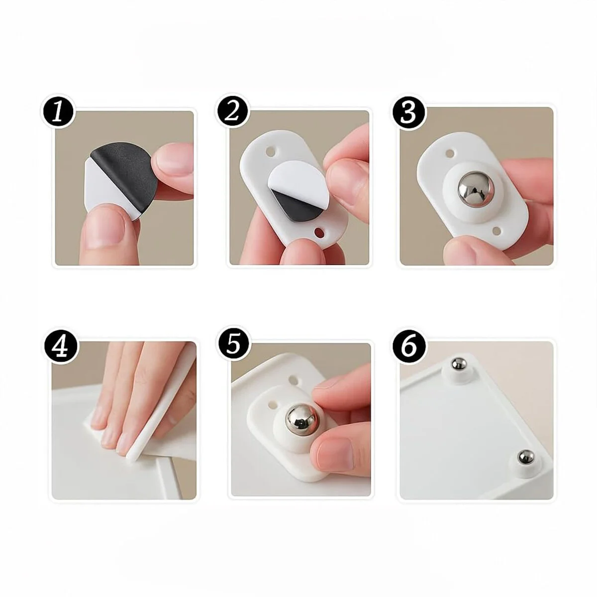 Kartelalı 4PCS Tek Bilya Tekerlekli Mobilya Eşya Taşıma Aparatı 360° 8KG Taşıma Kapasite Kartelalı 4PCS Tek Bilya Tekerlekli Mobilya Eşya Taşıma Aparatı 360° 8KG Taşıma Kapasite