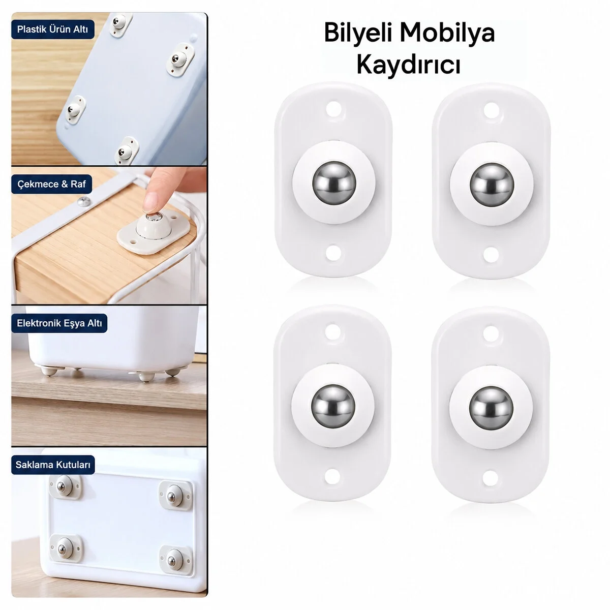 Kartelalı 4pcs Tek Bilya Tekerlekli Mobilya Eşya Taşıma Aparatı 360° 8kg Taşıma Kapasite Bx40 Fiyatı, Yorumları ve Özellikleri