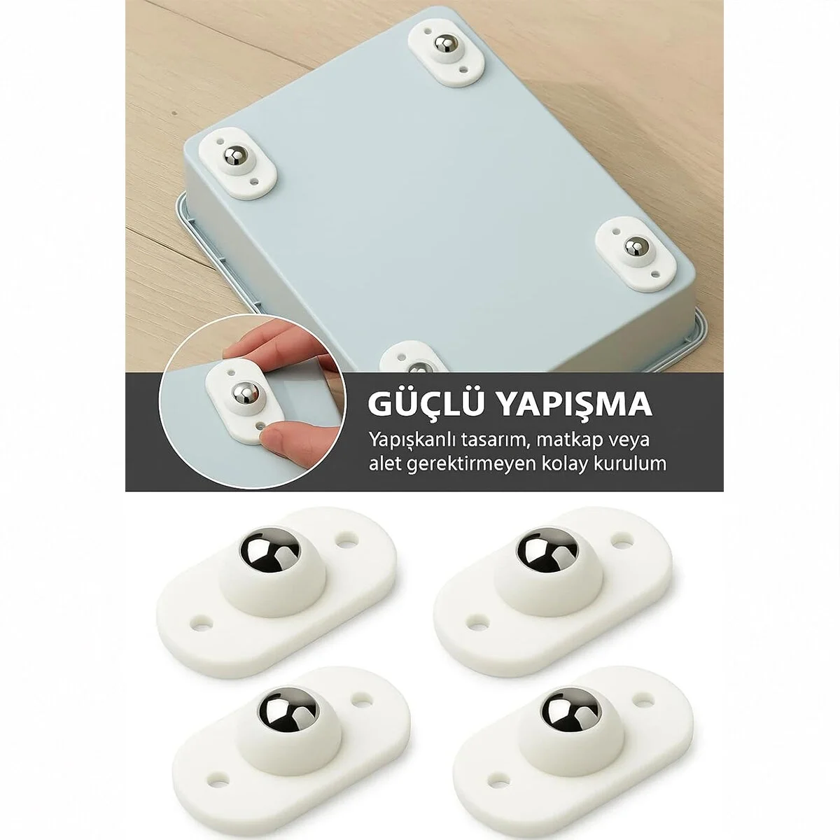 Kartelalı 4pcs Tek Bilya Tekerlekli Mobilya Eşya Taşıma Aparatı 360° 8kg Taşıma Kapasite Bx40 Fiyatı, Yorumları ve Özellikleri