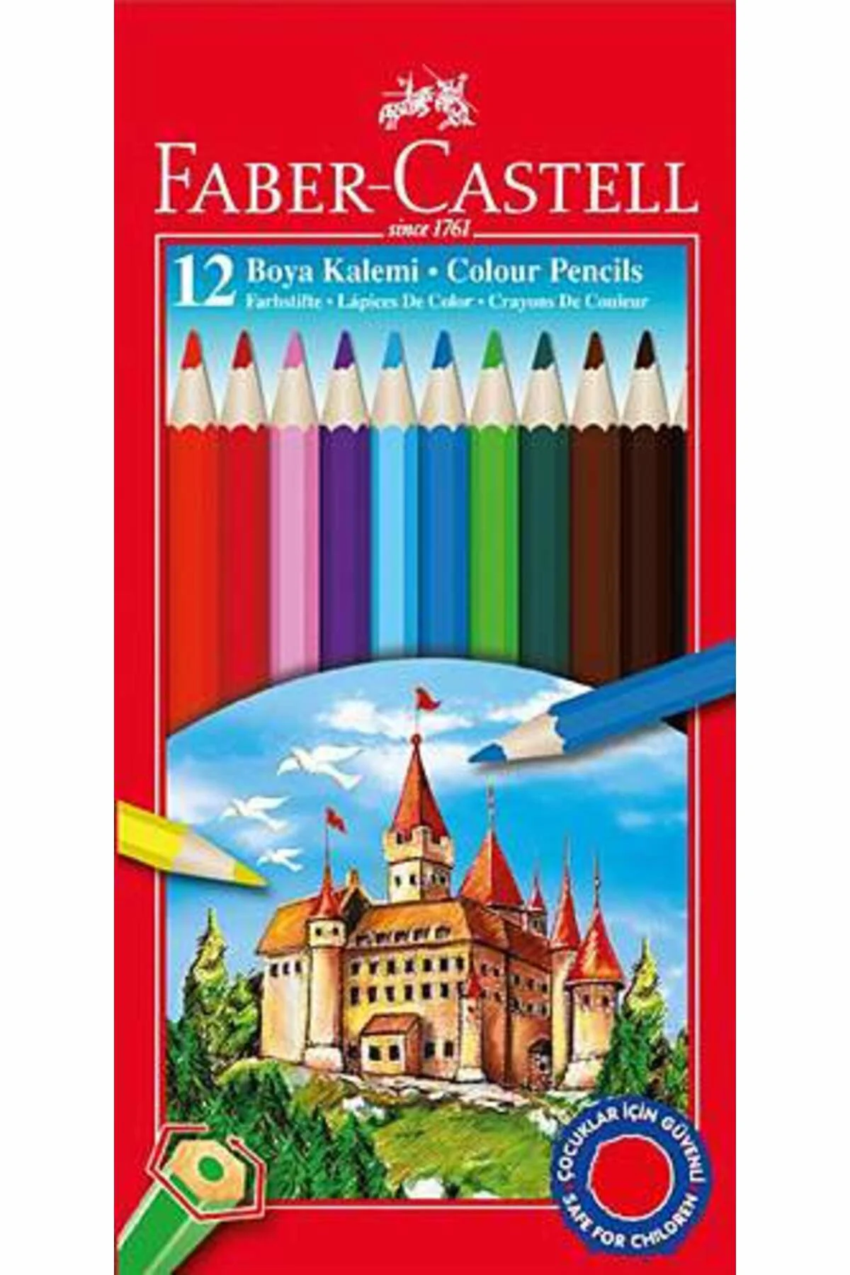 Karton Kutu Renkli Boya Kalemi, 12 Renk, Yumuşak ve Canlı Renkler