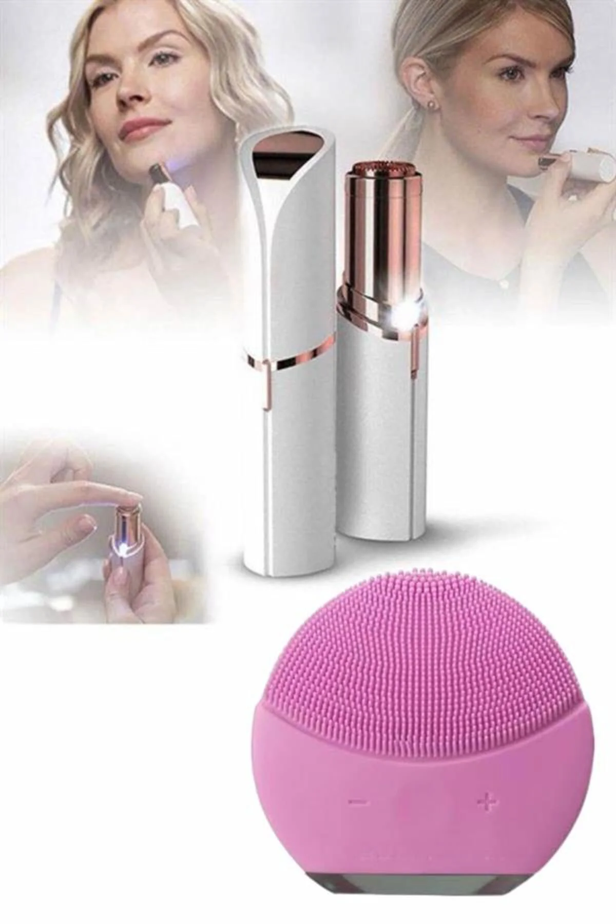 KAŞ BIYIK VE YÜZ EPİLASYON ALETİ VE TİTREŞİMLİ YÜZ TEMİZLEME MASA