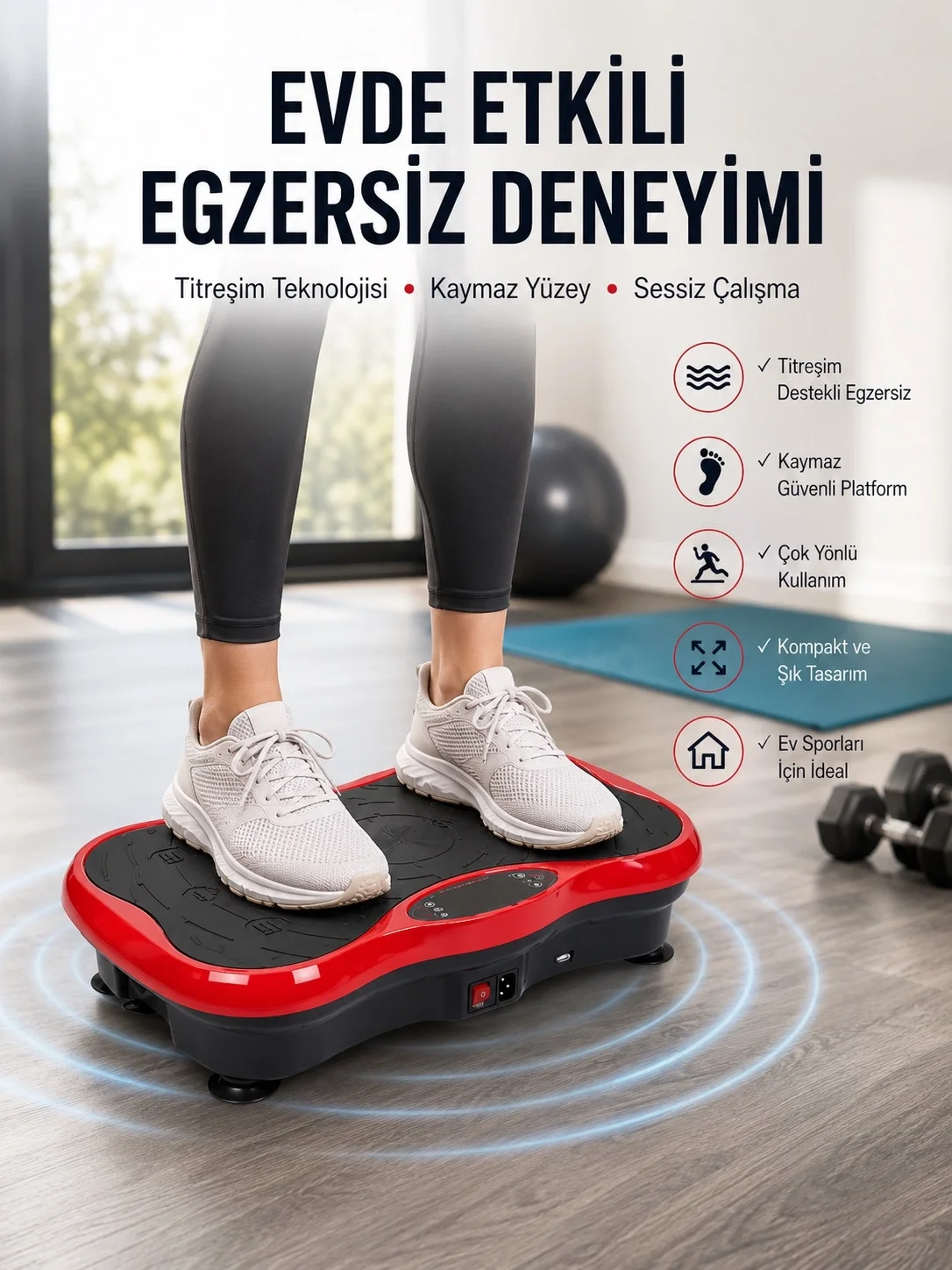 Kas Çalışmasını Destekleyen Titreşimli Egzersiz Makinesi