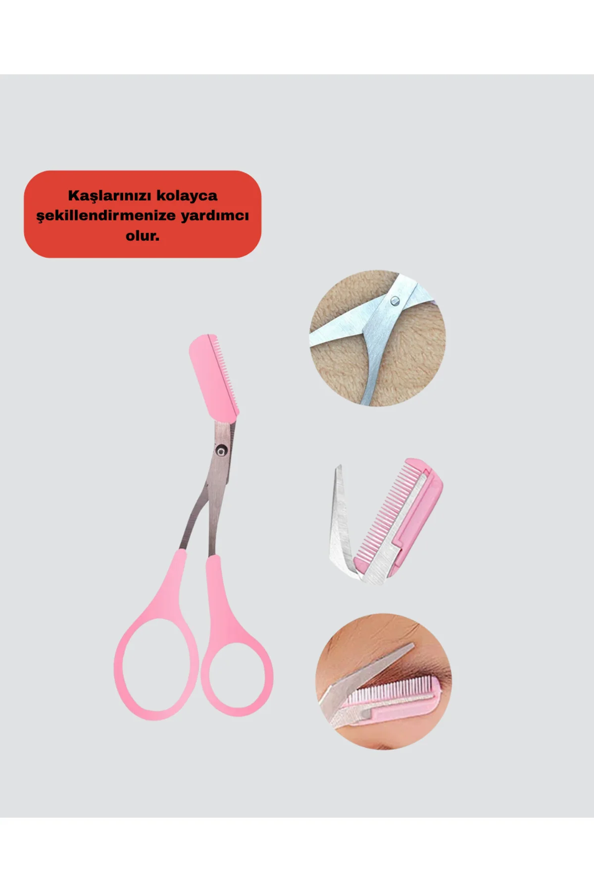 Kaş Düzeltme Makası Taraklı – Profesyonel ve Pratik Kaş Bakımı - 