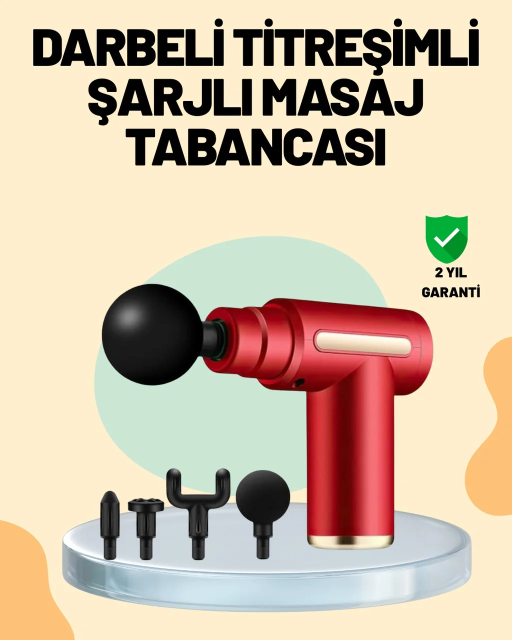 Kas Gevşetici Masaj Tabancası 4 Başlık Ve Ayarlanabilir Hız - Lisinya Diğer