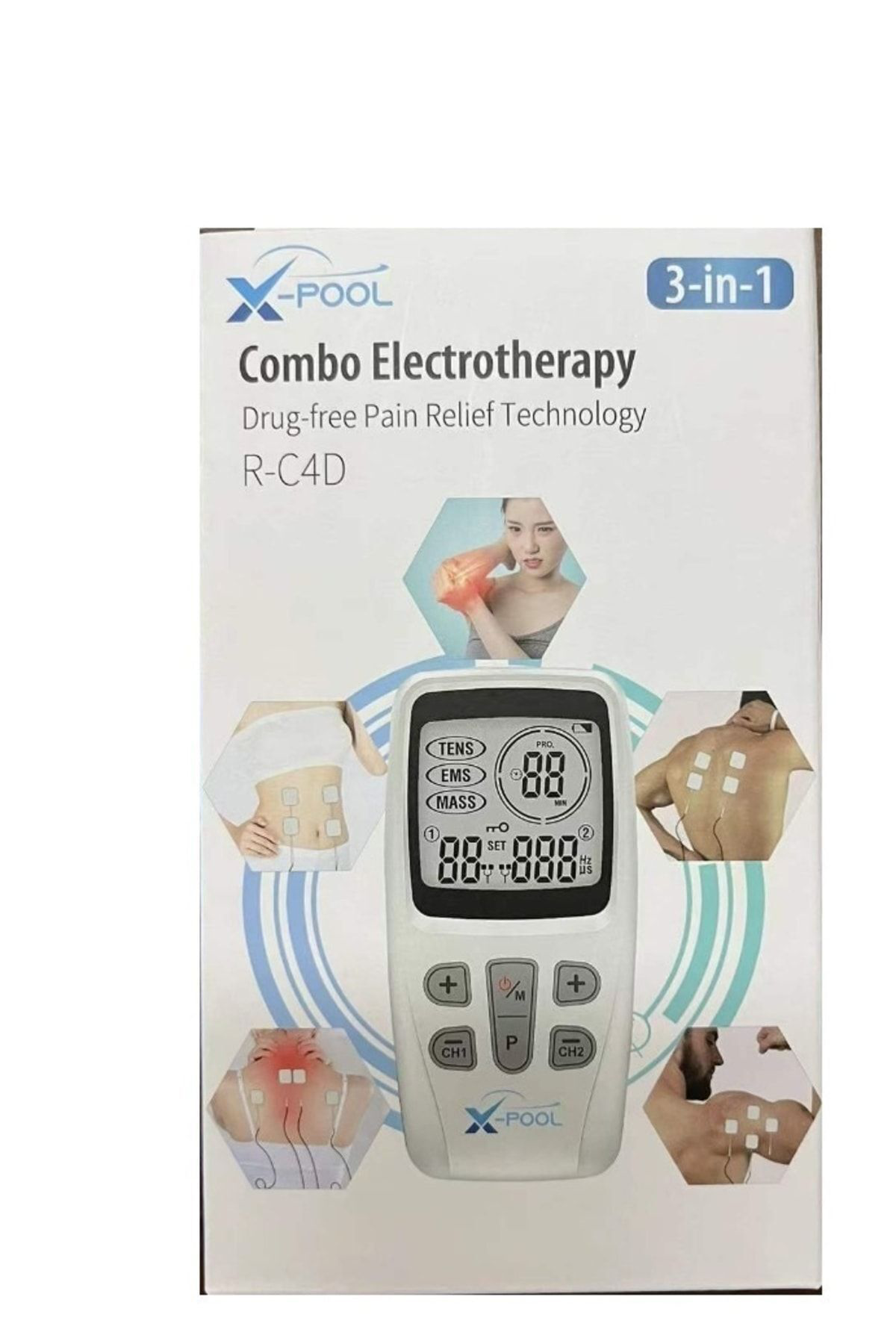 X Pool Kas Güçlendirme Fizik Tedavi Tens Ems Masaj Cihazı