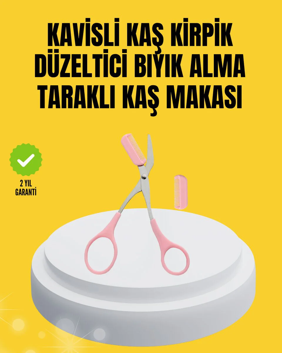 Kaş Kirpik ve Tırnak Çevresi Temizliği İçin Çok Fonksiyonlu Makas