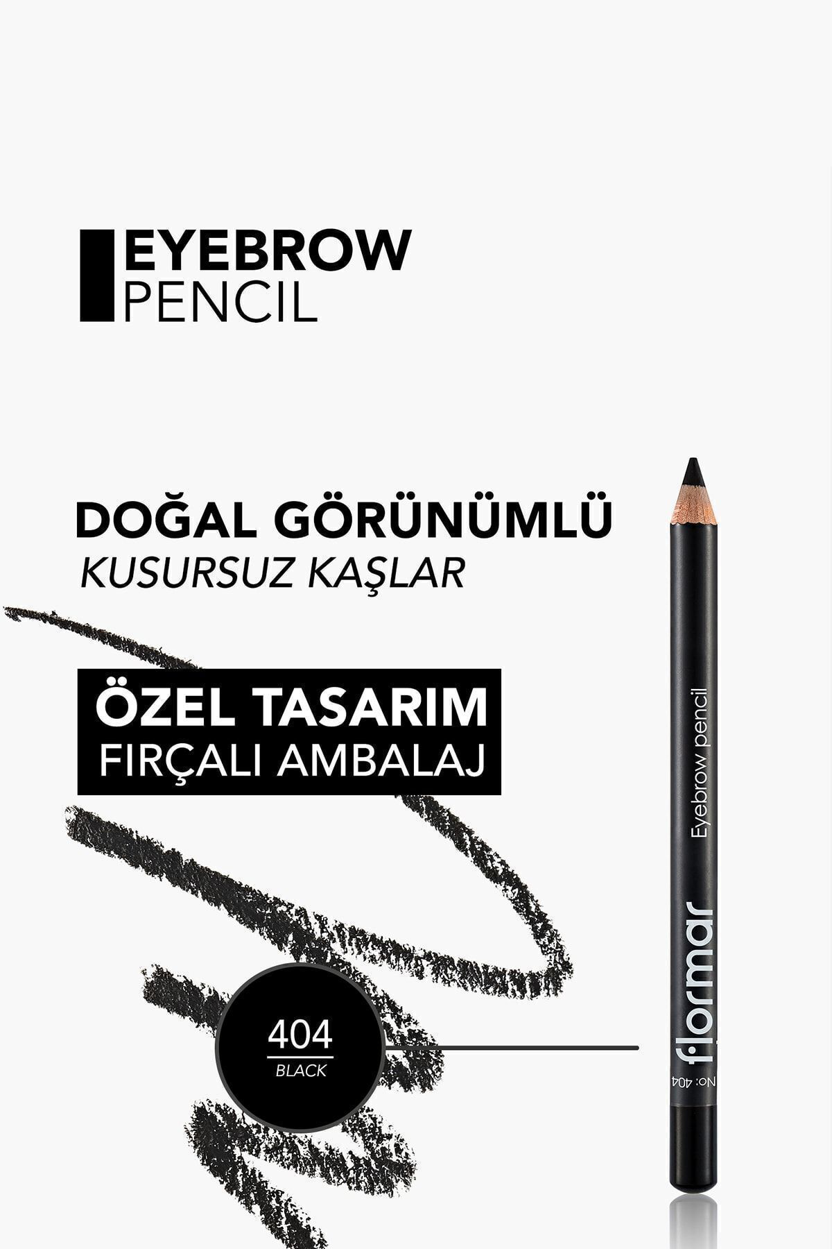 Flormar Kaş Maskarasi Ve Kaş Fari - Eyebrow Pencil 404 Black 869060410944