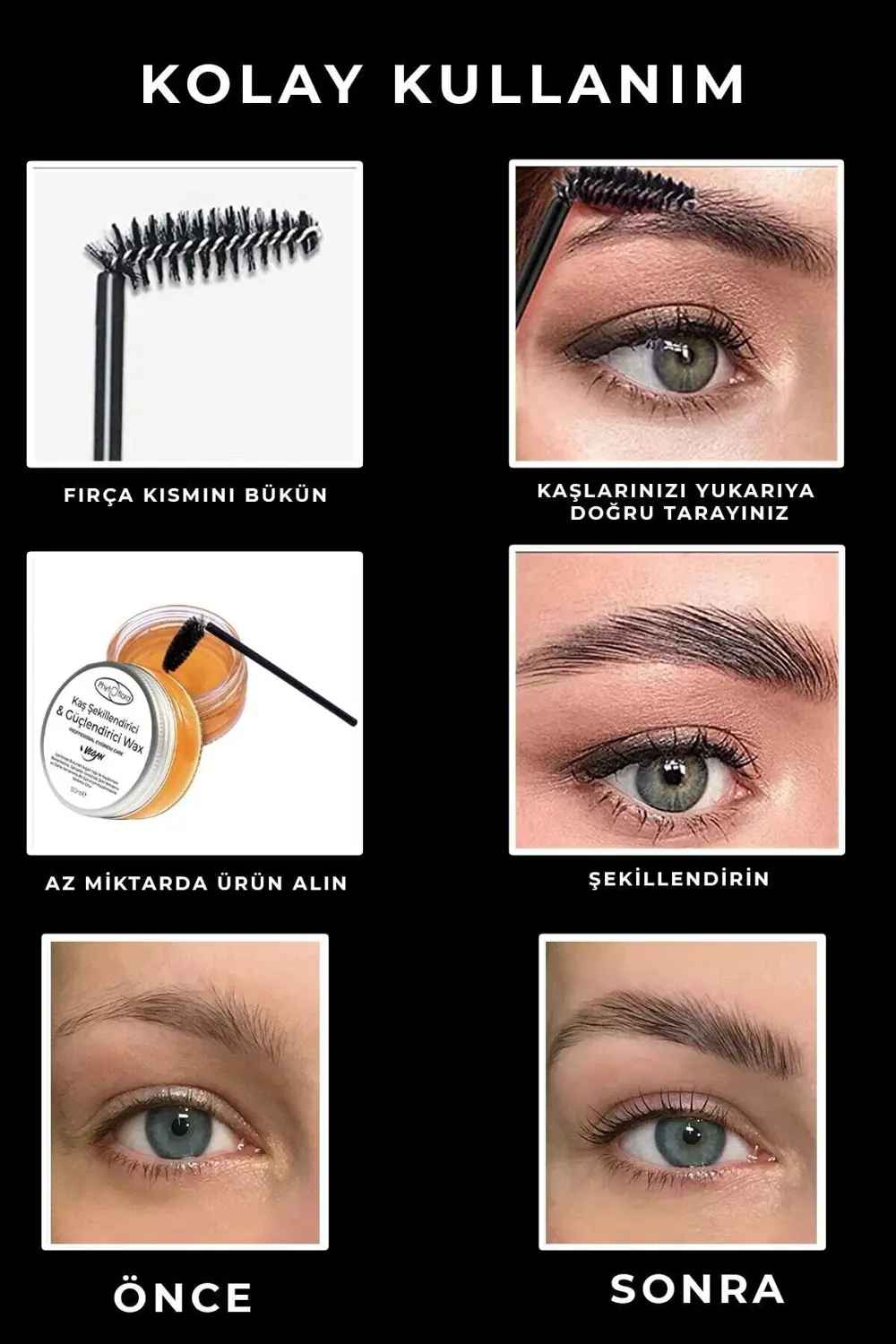 Phytoflora Kaş Sabitleyici Gün Boyu Kalıcı , Kaş Şekillendirici Wax 50 Ml