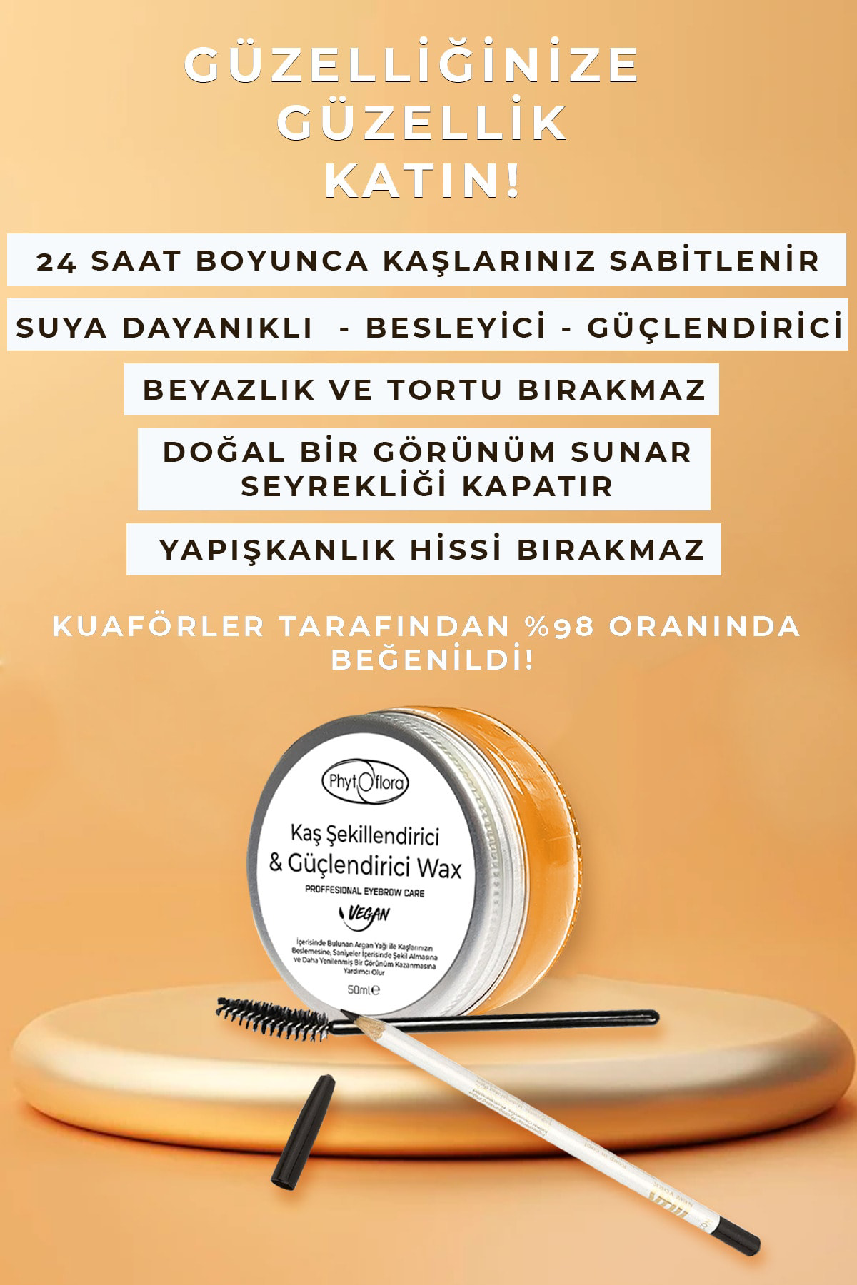 Kaş Sabitleyici Proffesional & Kaş Şekillendirici Jel Wax 50ml