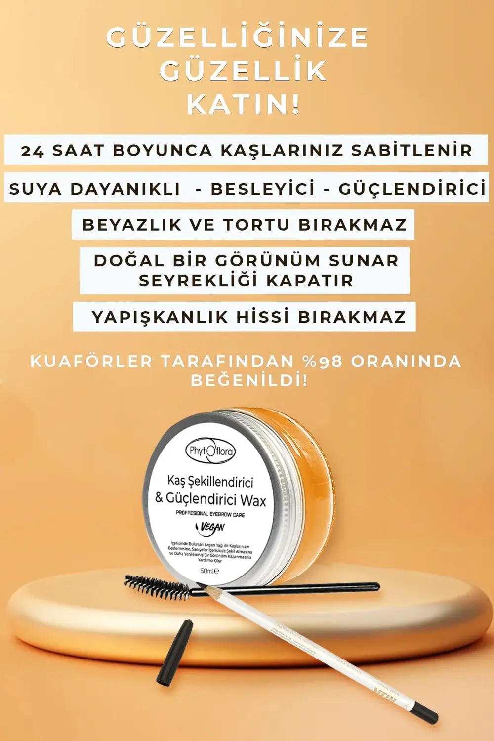 Kaş Sabitleyici Proffesional & Kaş Şekillendirici Jel Wax 50ml