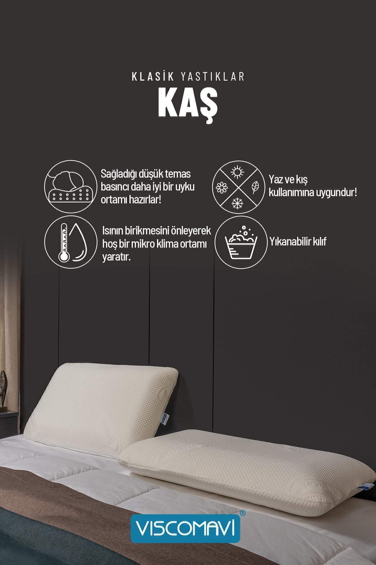 Viscomavi Kaş Uzun Klasik Visco Yastık