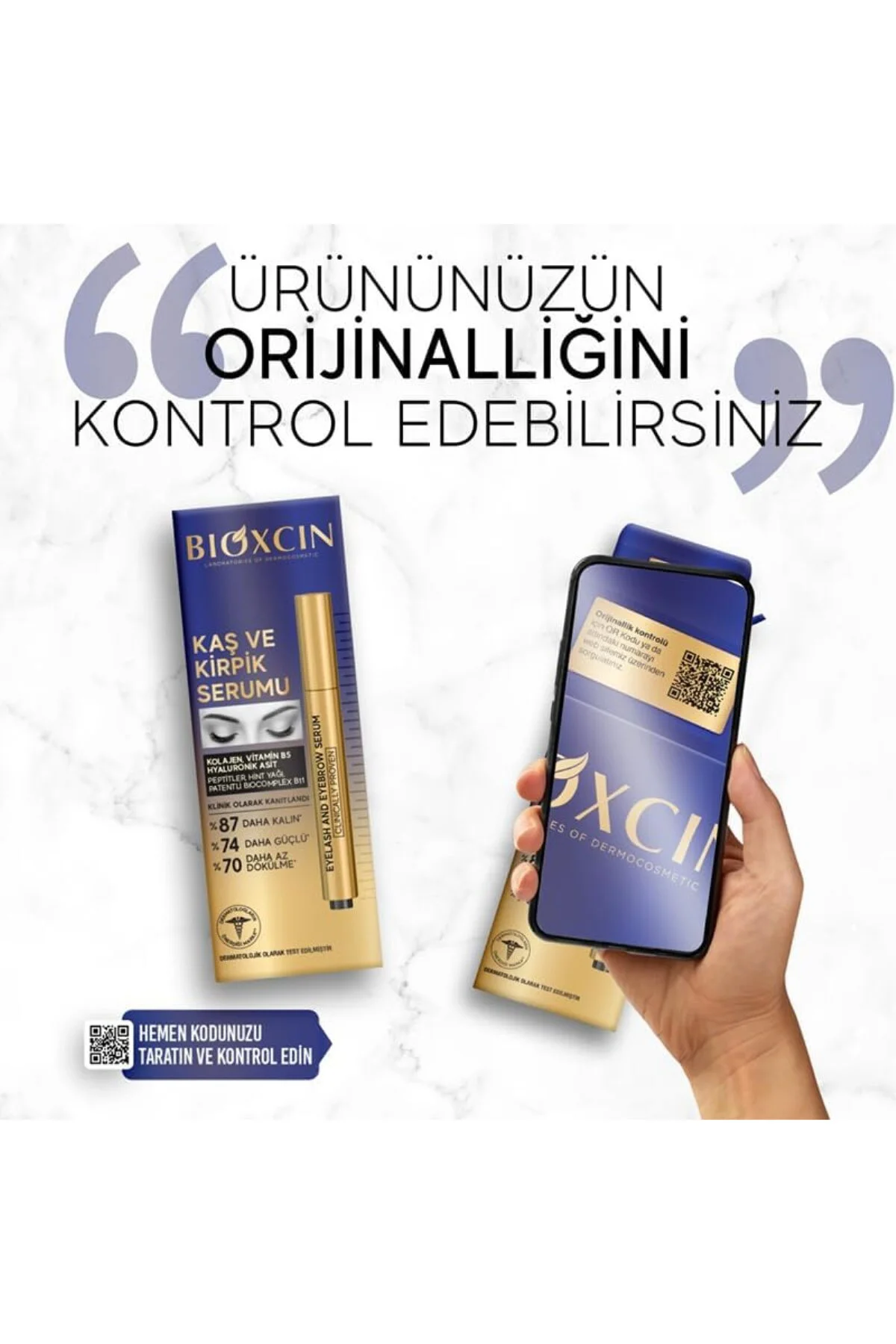 Kaş ve Kirpik Serumu – BioComplex B11, Hyaluronik Asit, Hint Yağı