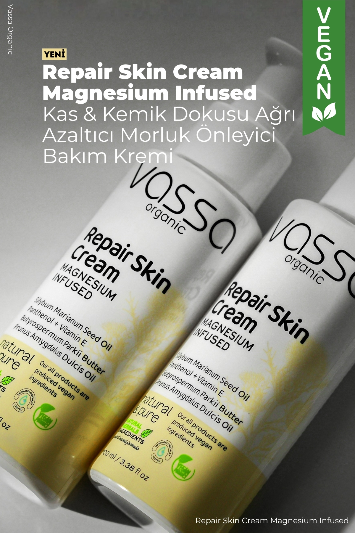 Kas ve Vücut Ağrıları İçin Rahatlatıcı, Morluk Karşıtı Bakım Kremi – Magnezyum Kremi 100 ml