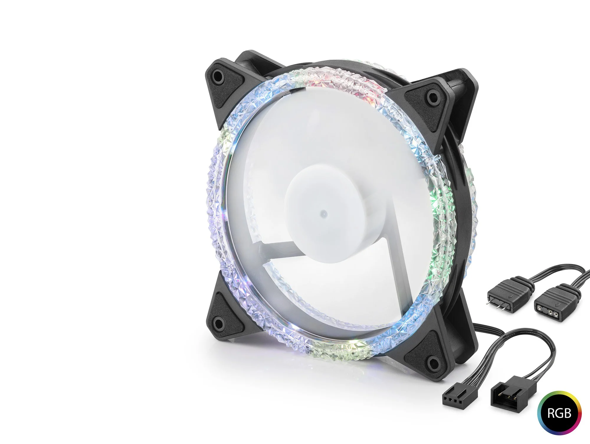 Kasa Fanı Kristal Rgb 12 Cm - Siyah ND2662