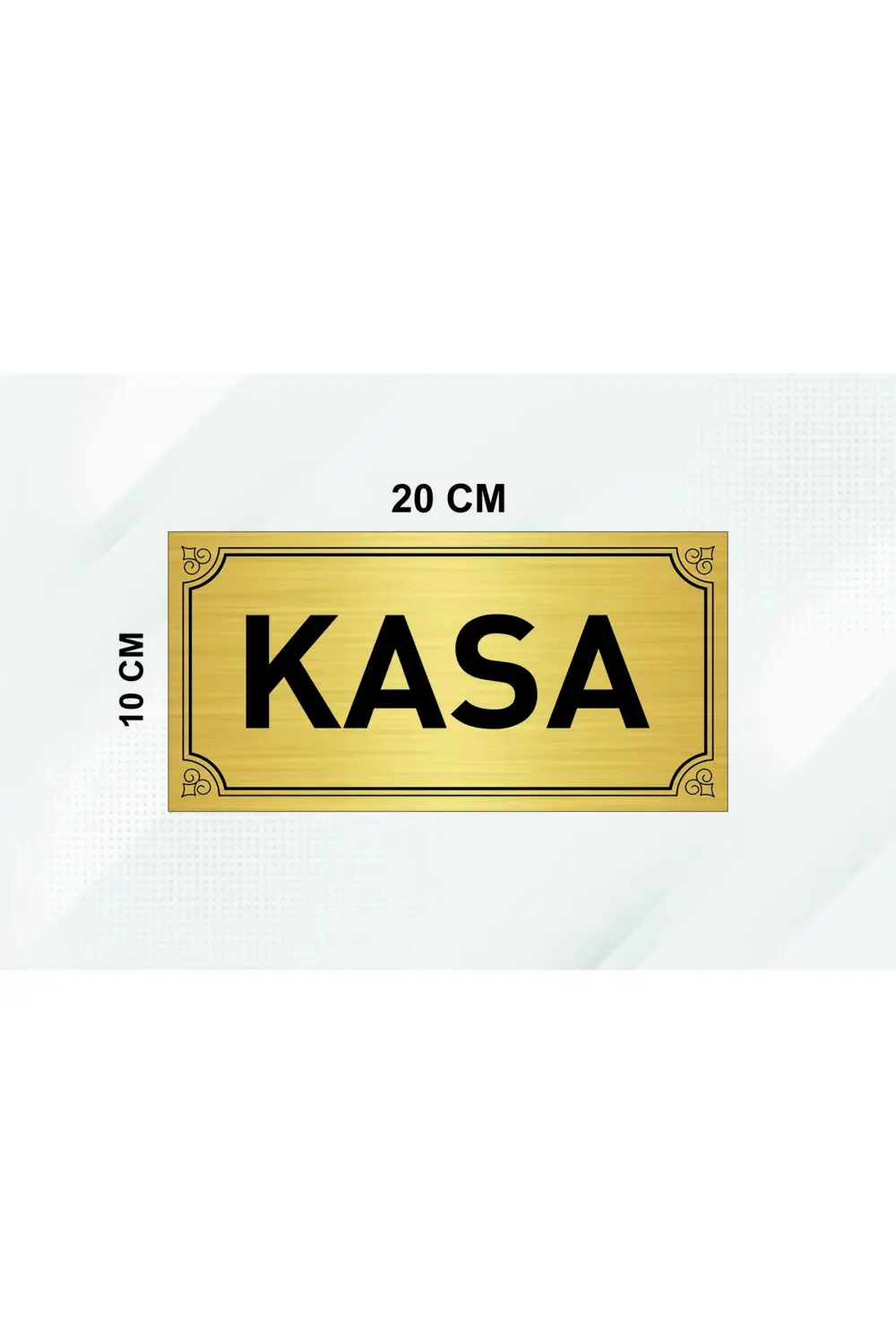 KASA YAZILI 10CM X 20 CM GOLD METAL LEVHA Fiyatı, Yorumları ve Özellikleri
