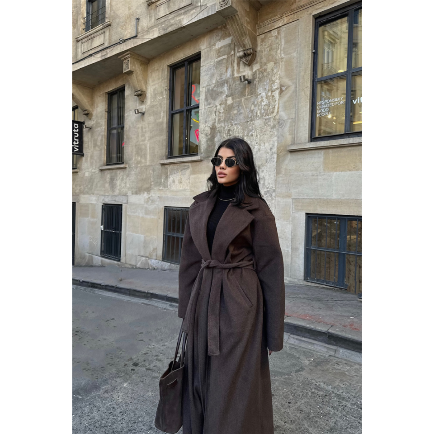 KAŞE KABAN MAXİ - Kahverengi