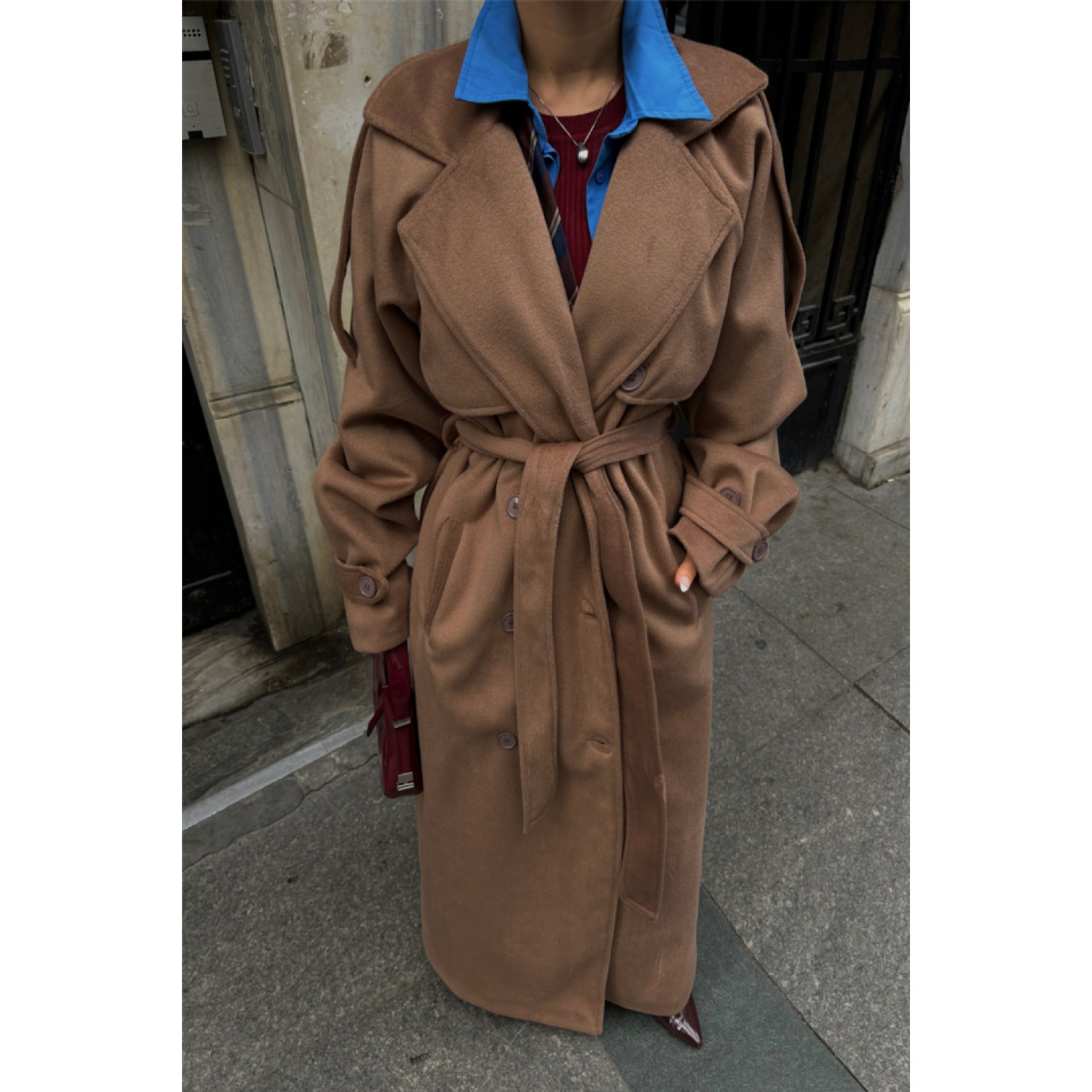 KAŞE KALIN KABAN UZUN - Bej