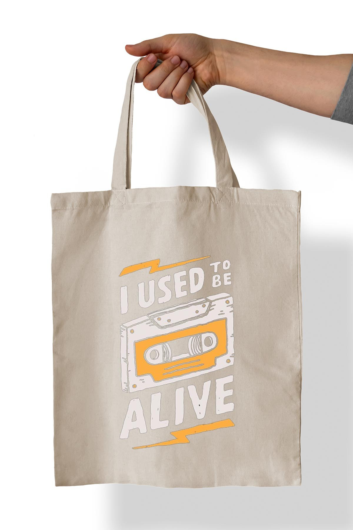 Remonz Kaset Baskili %100 Pamuk 35X38 Cm Bez Çanta